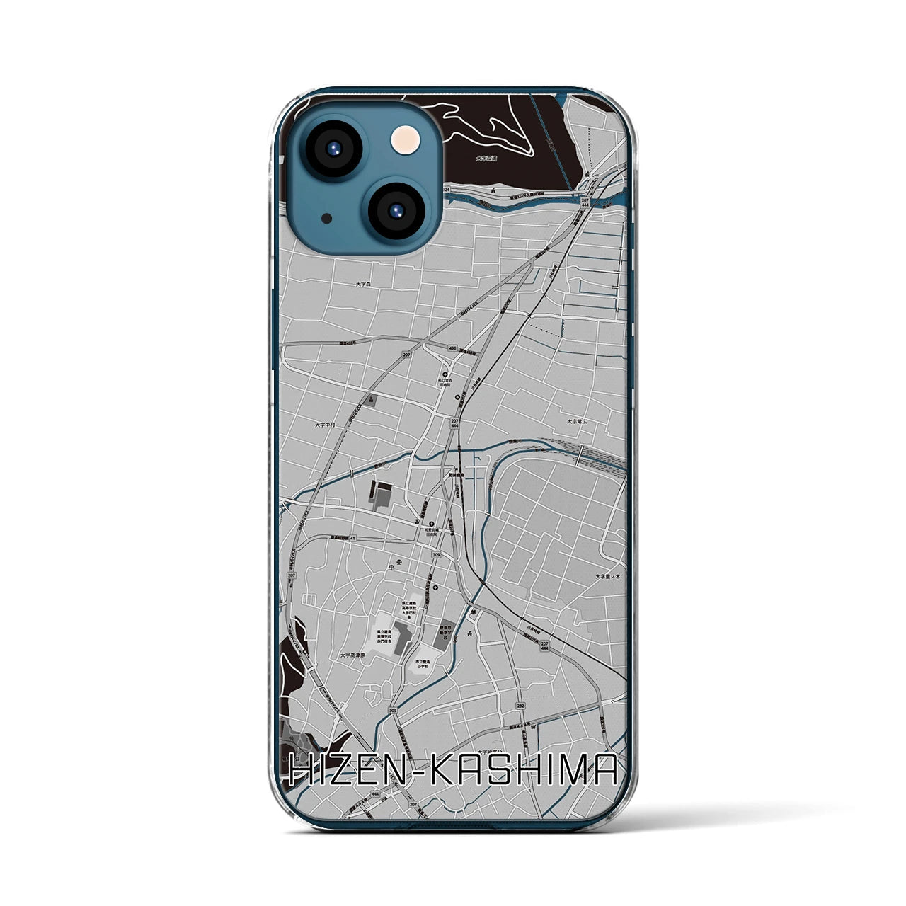 【肥前鹿島(佐賀県)】地図柄iPhoneケース(クリアタイプ)