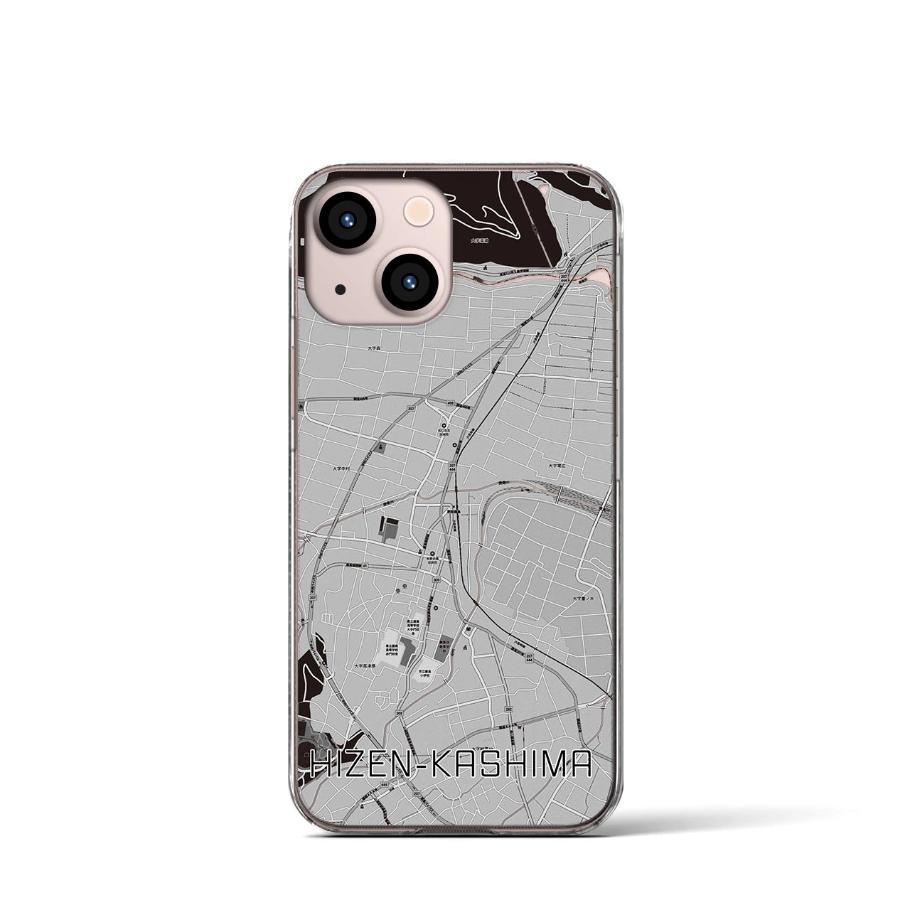 【肥前鹿島(佐賀県)】地図柄iPhoneケース(クリアタイプ)