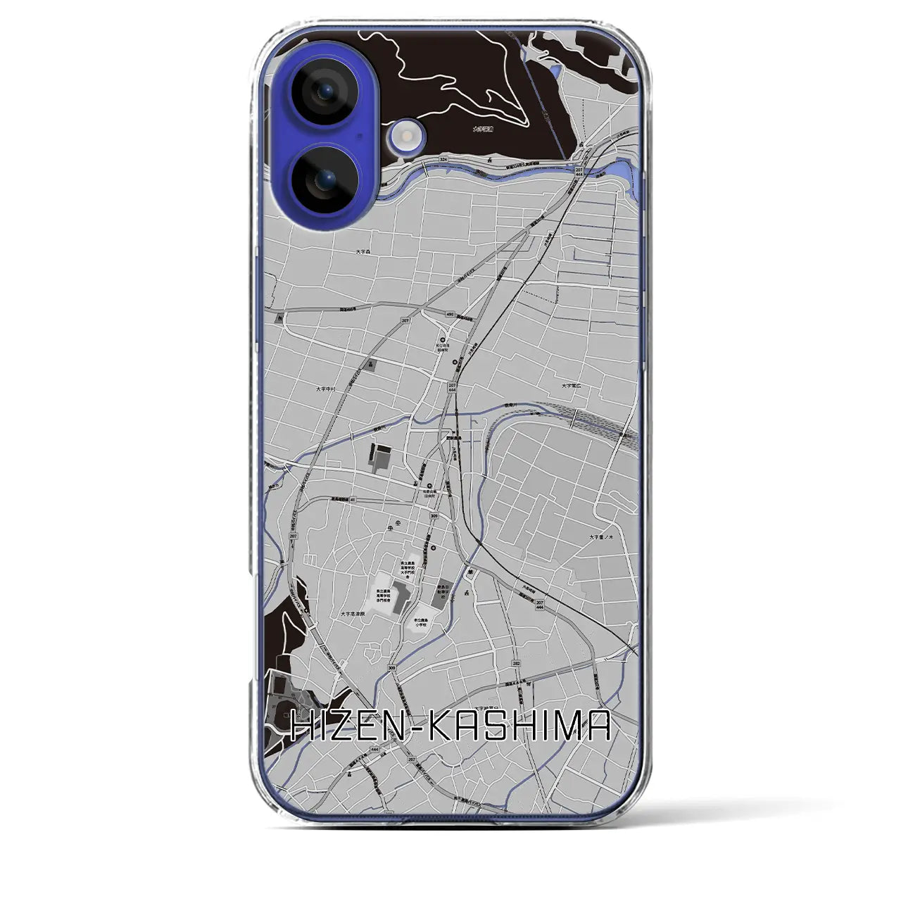 【肥前鹿島(佐賀県)】地図柄iPhoneケース(クリアタイプ)