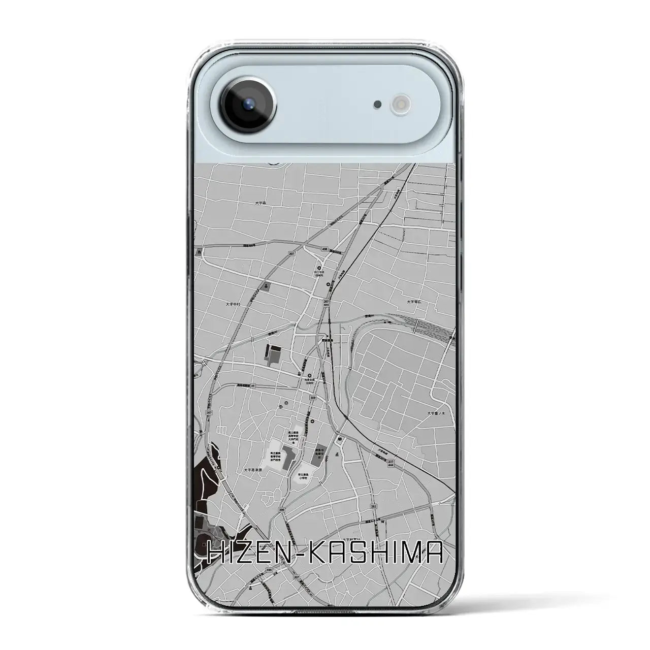 【肥前鹿島(佐賀県)】地図柄iPhoneケース(クリアタイプ)