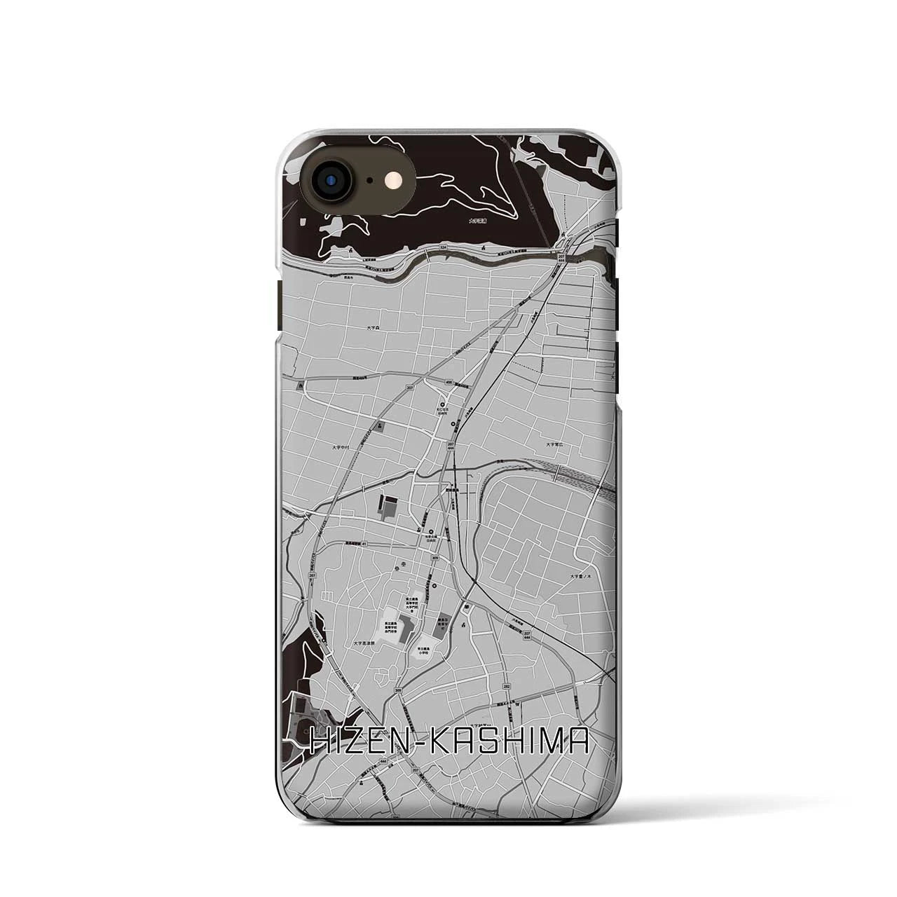 【肥前鹿島(佐賀県)】地図柄iPhoneケース(クリアタイプ)
