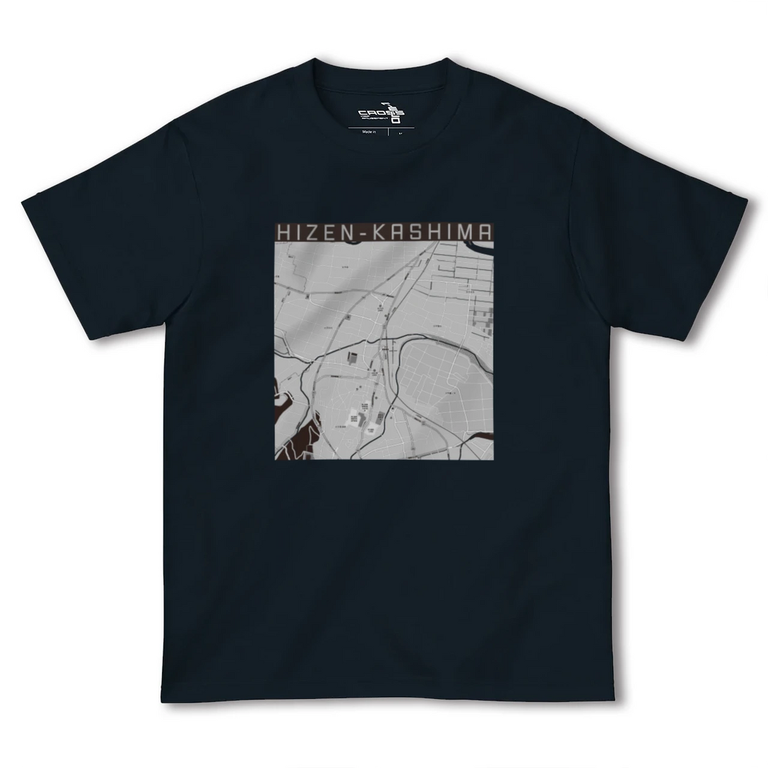 【肥前鹿島(佐賀県)】地図柄ヘビーウェイトTシャツ