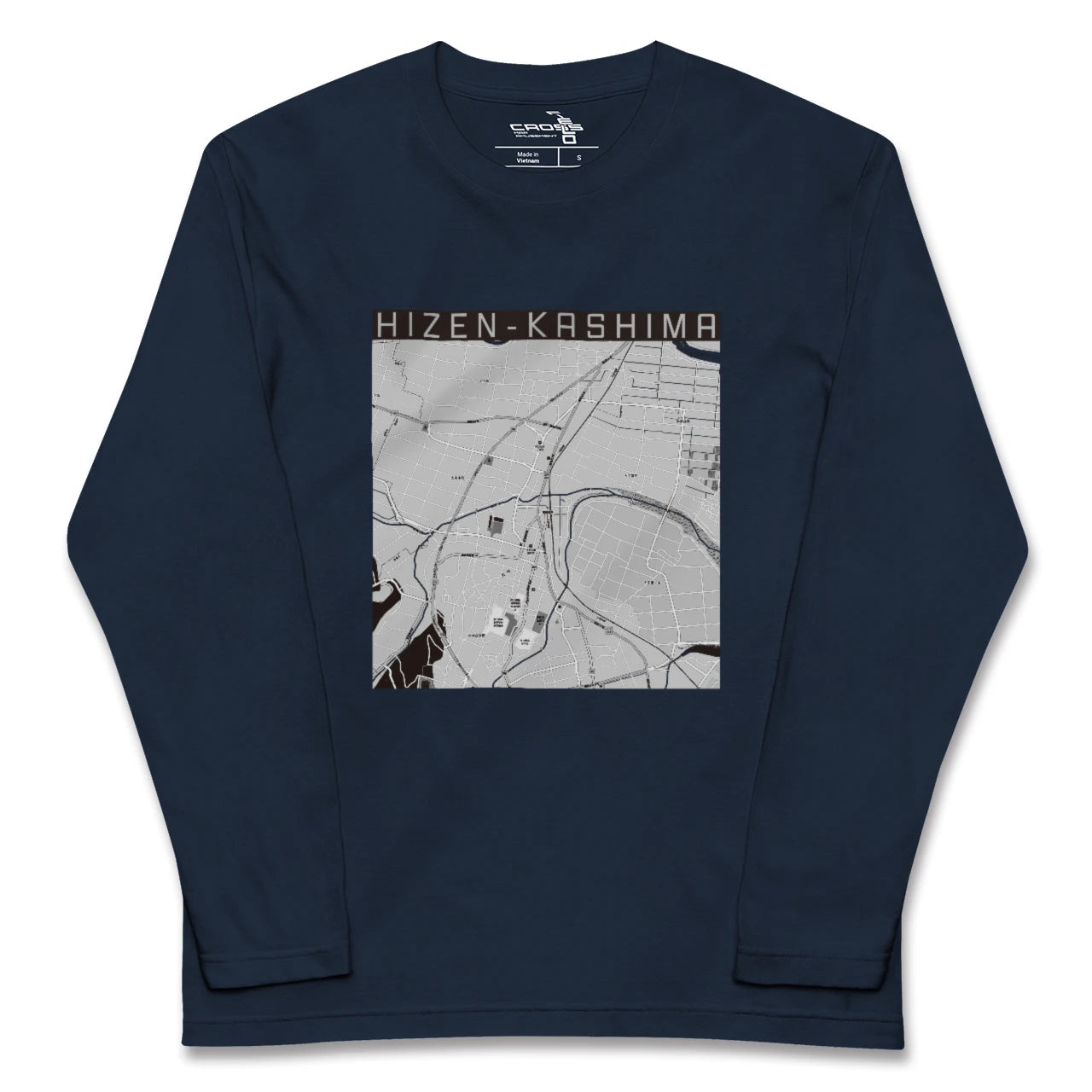 【肥前鹿島(佐賀県)】地図柄ロングスリーブTシャツ