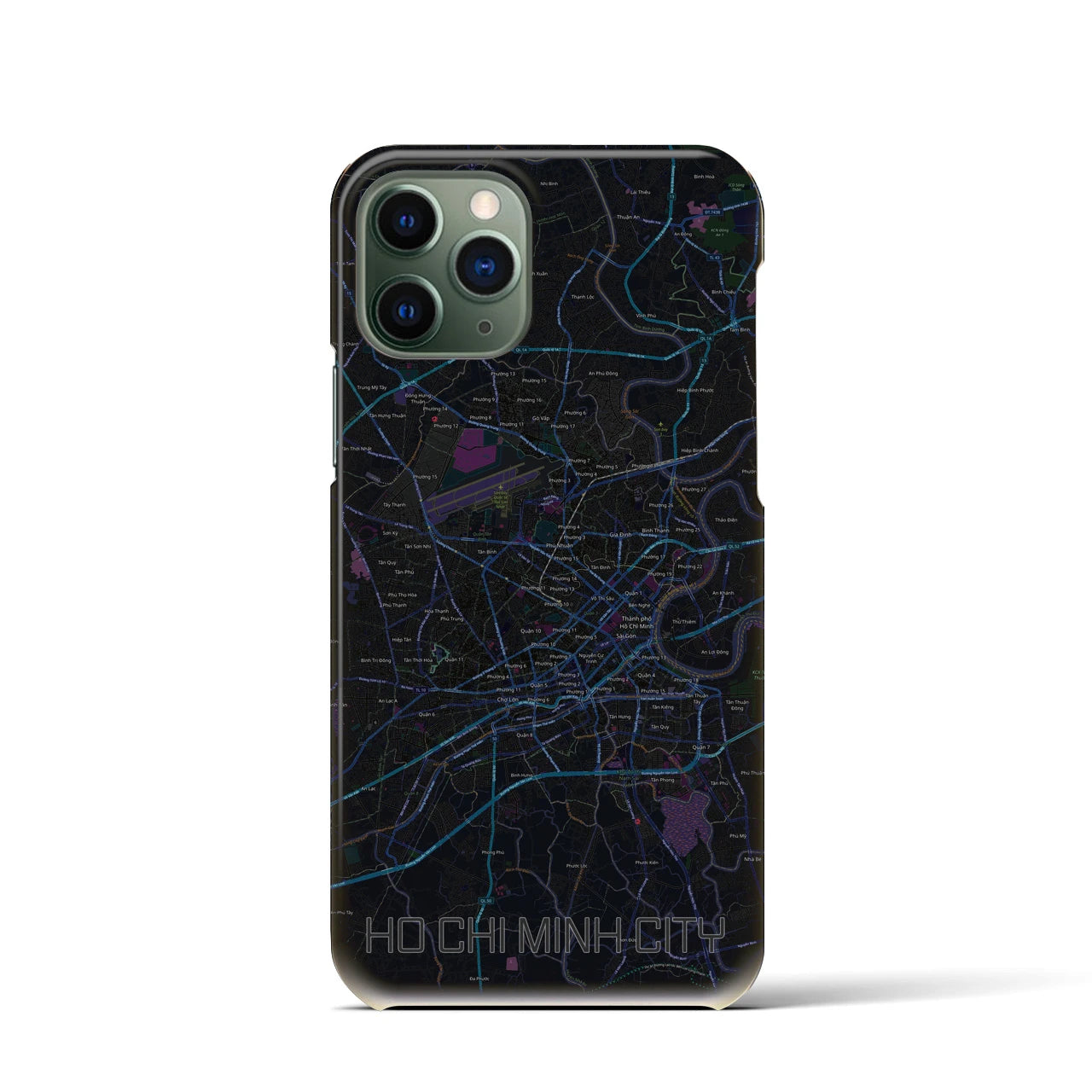 【ホーチミン(ベトナム)】地図柄iPhoneケース(バックカバータイプ)
