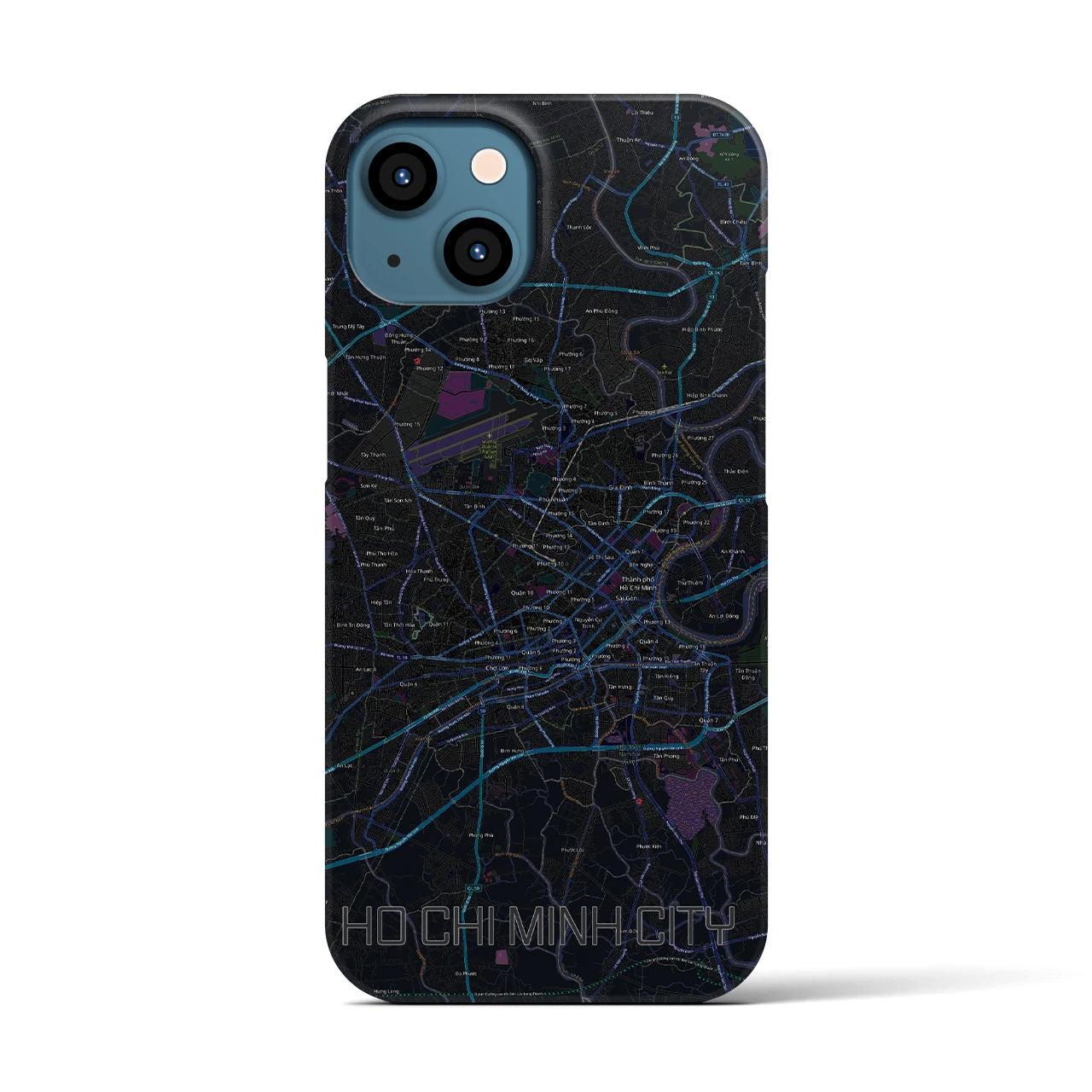 【ホーチミン(ベトナム)】地図柄iPhoneケース(バックカバータイプ)
