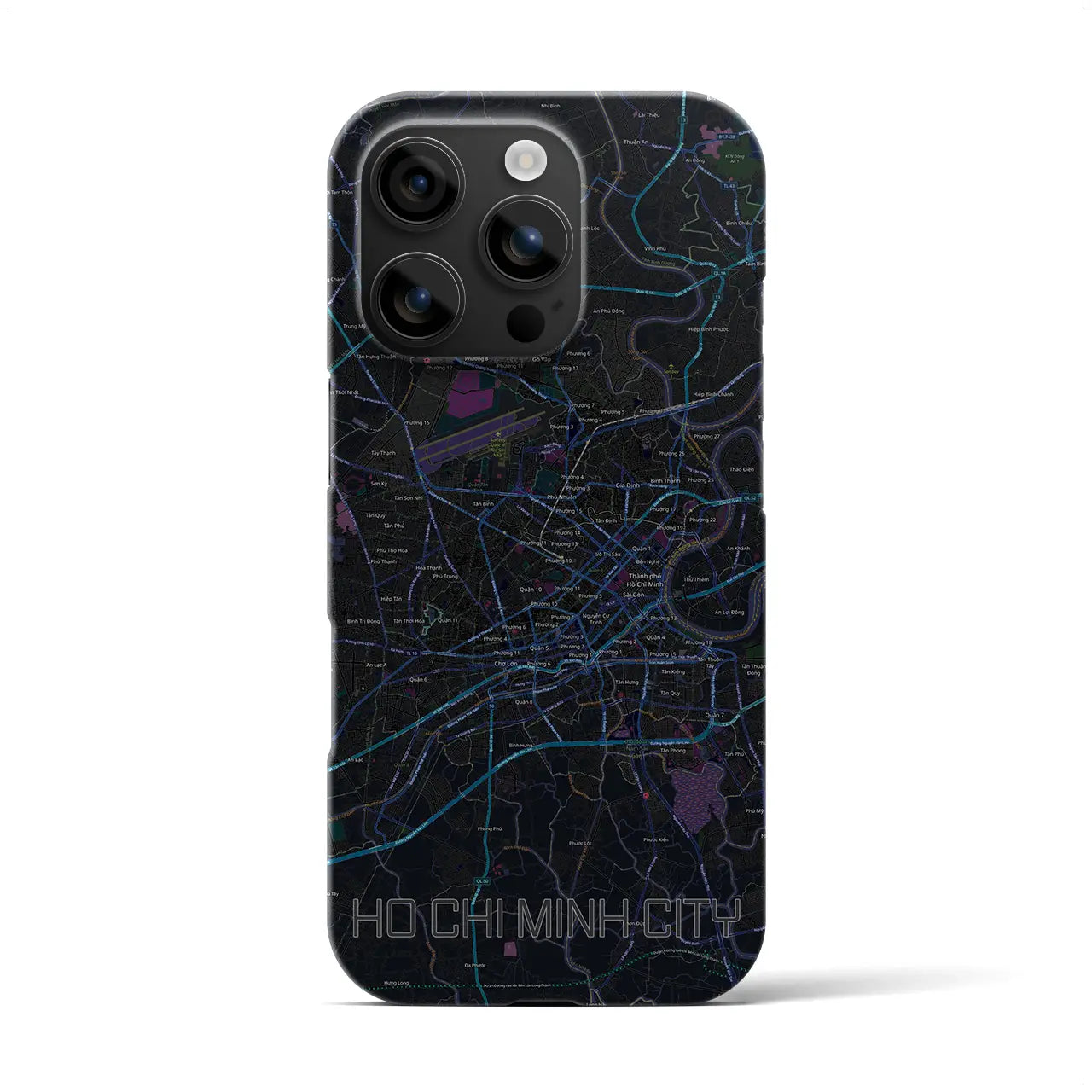 【ホーチミン(ベトナム)】地図柄iPhoneケース(バックカバータイプ)