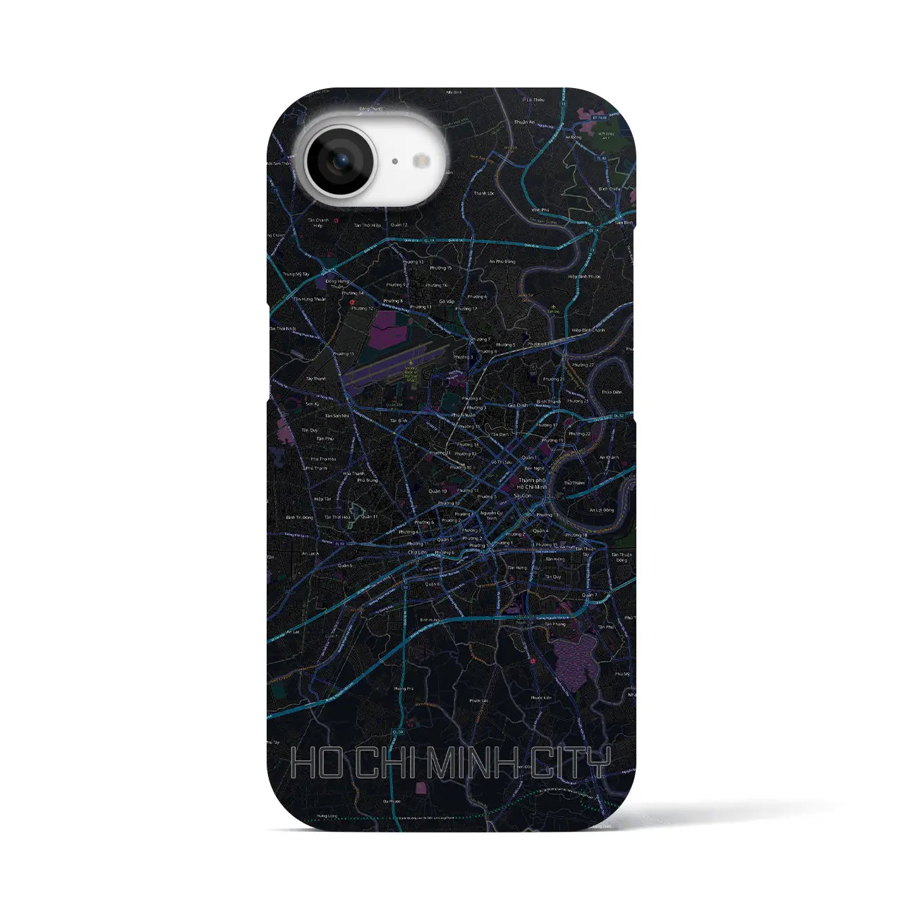【ホーチミン(ベトナム)】地図柄iPhoneケース(バックカバータイプ)