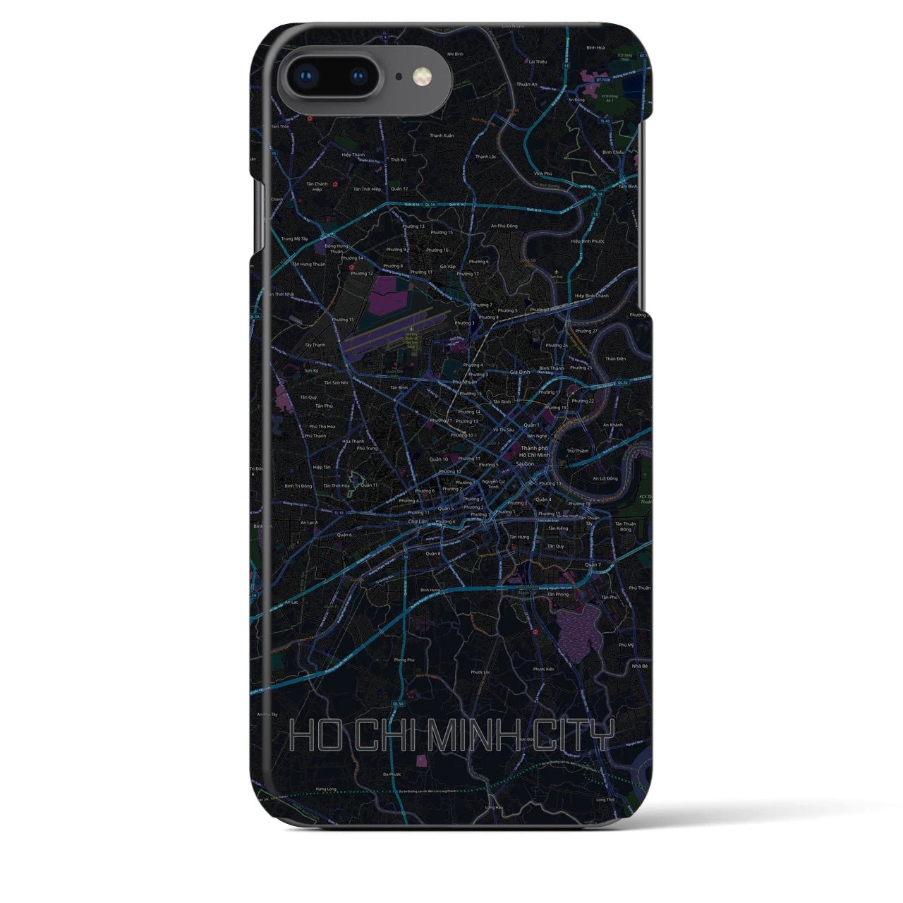 【ホーチミン(ベトナム)】地図柄iPhoneケース(バックカバータイプ)