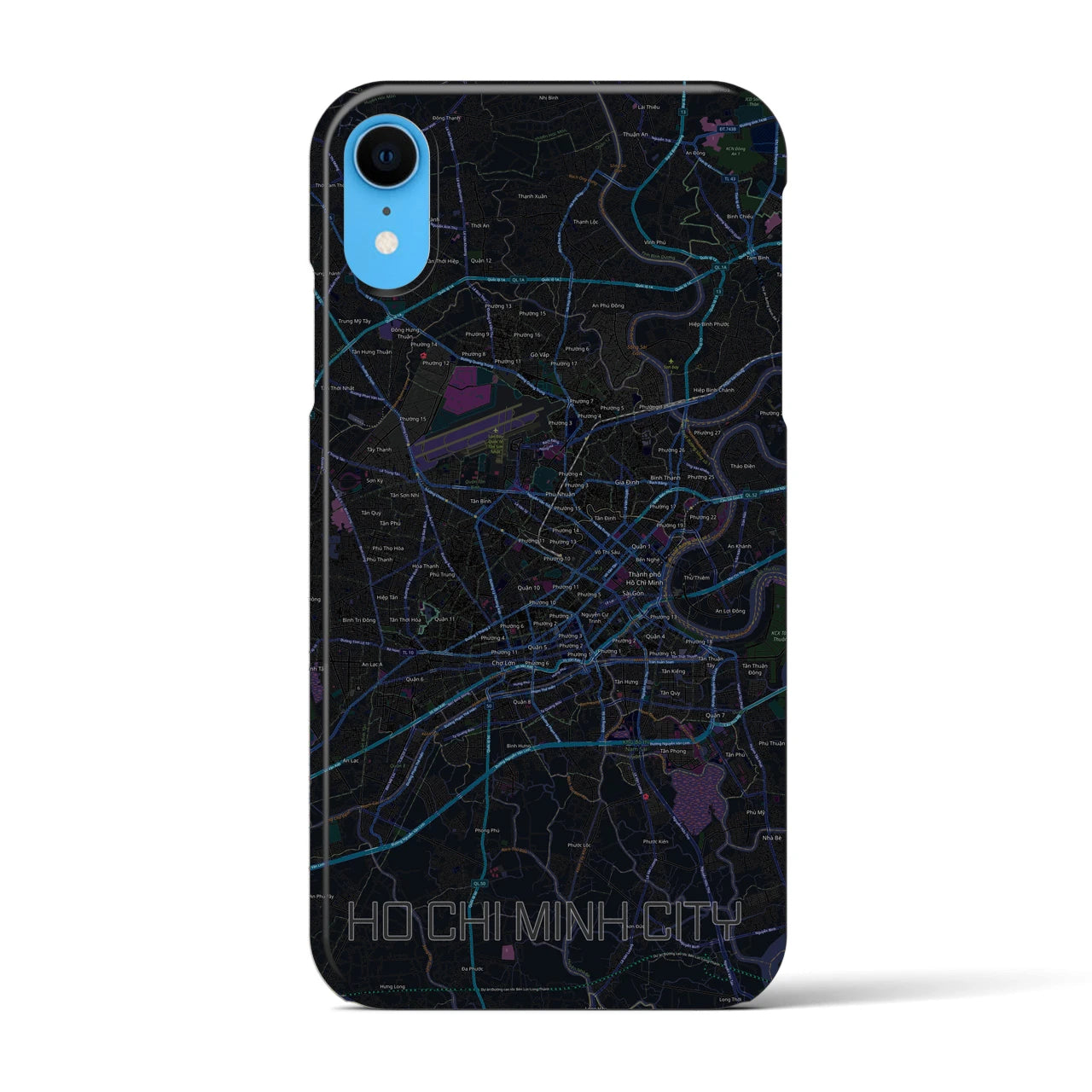 【ホーチミン(ベトナム)】地図柄iPhoneケース(バックカバータイプ)