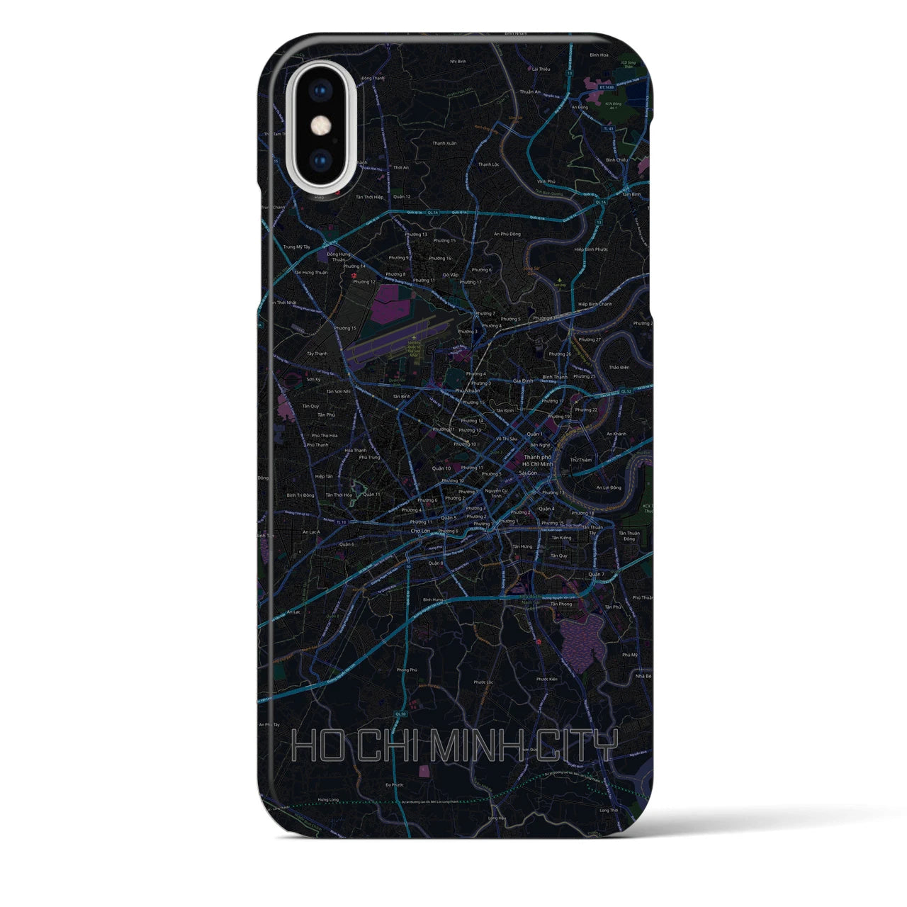 【ホーチミン(ベトナム)】地図柄iPhoneケース(バックカバータイプ)