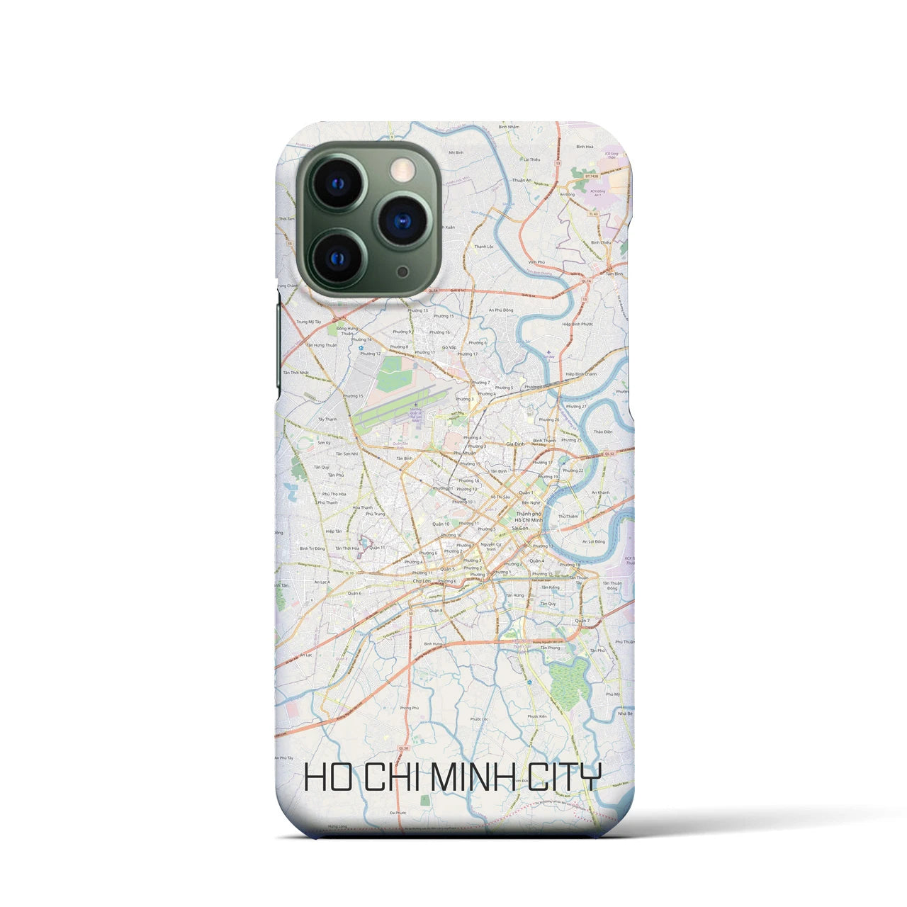 【ホーチミン(ベトナム)】地図柄iPhoneケース(バックカバータイプ)