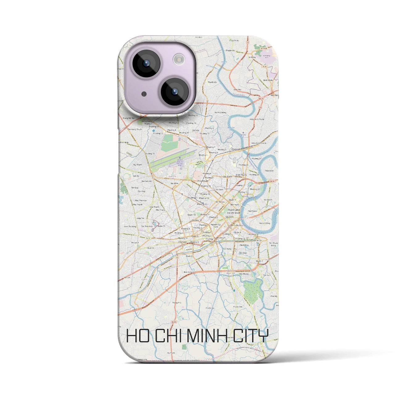 【ホーチミン(ベトナム)】地図柄iPhoneケース(バックカバータイプ)