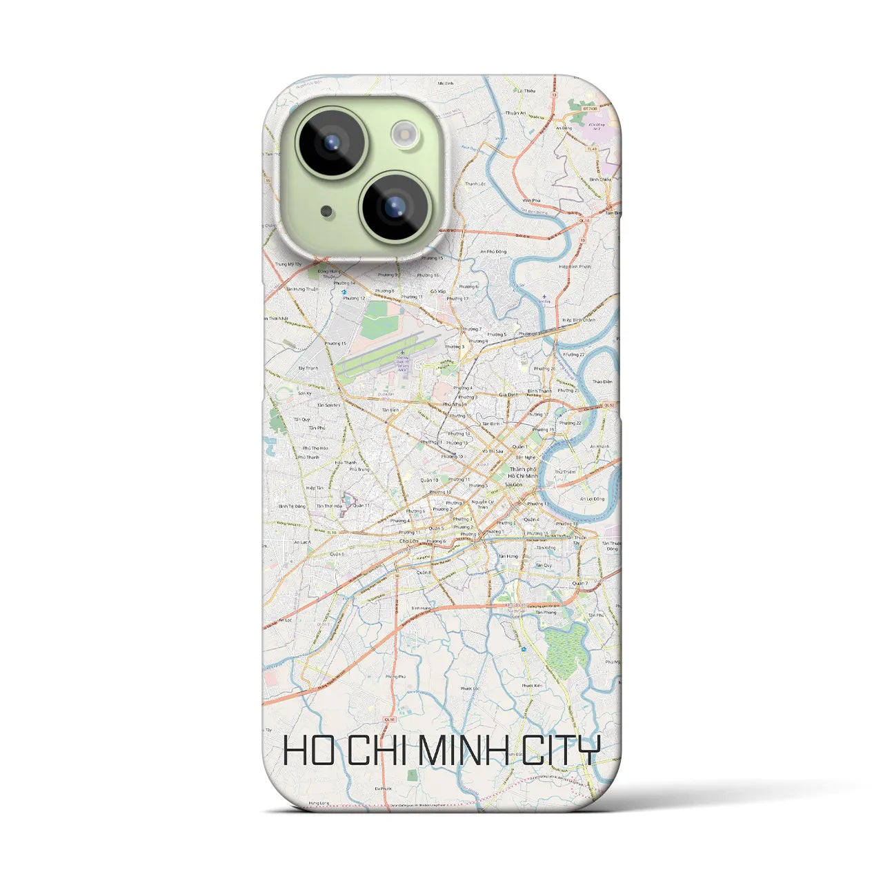 【ホーチミン(ベトナム)】地図柄iPhoneケース(バックカバータイプ)