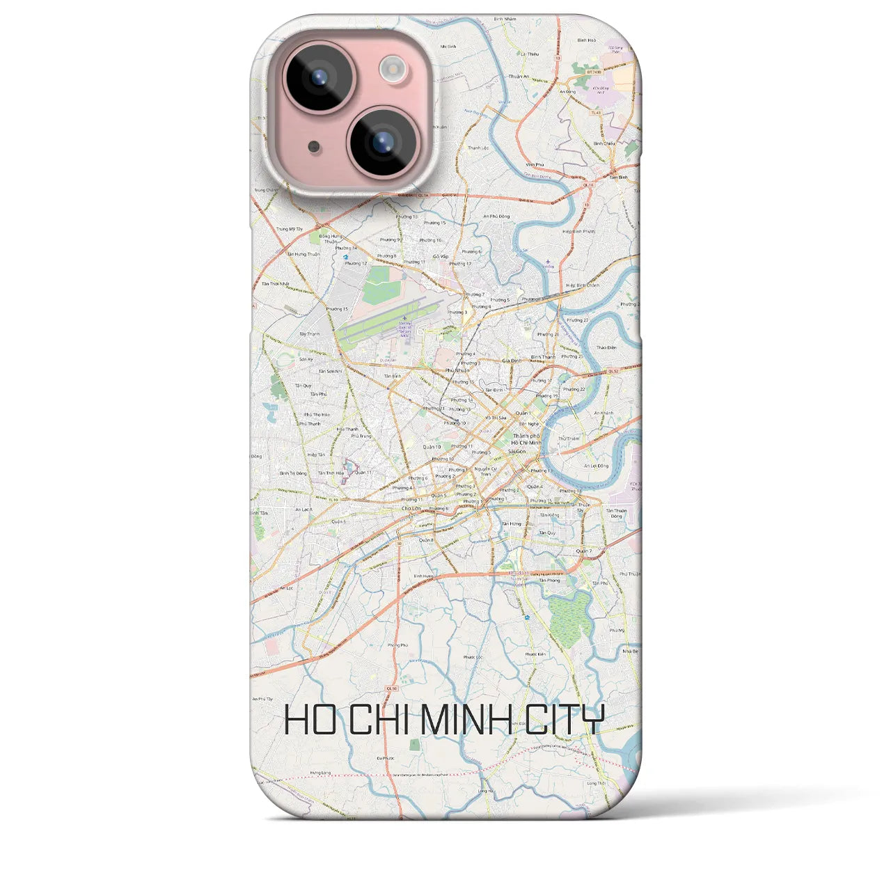 【ホーチミン(ベトナム)】地図柄iPhoneケース(バックカバータイプ)