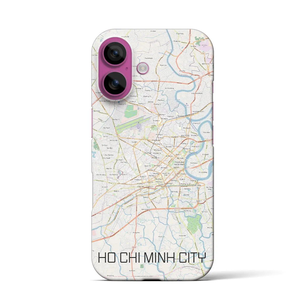 【ホーチミン(ベトナム)】地図柄iPhoneケース(バックカバータイプ)