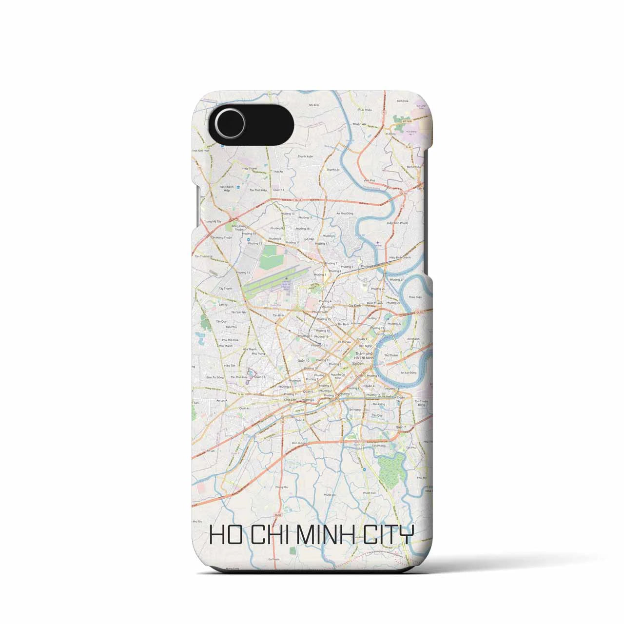 【ホーチミン(ベトナム)】地図柄iPhoneケース(バックカバータイプ)