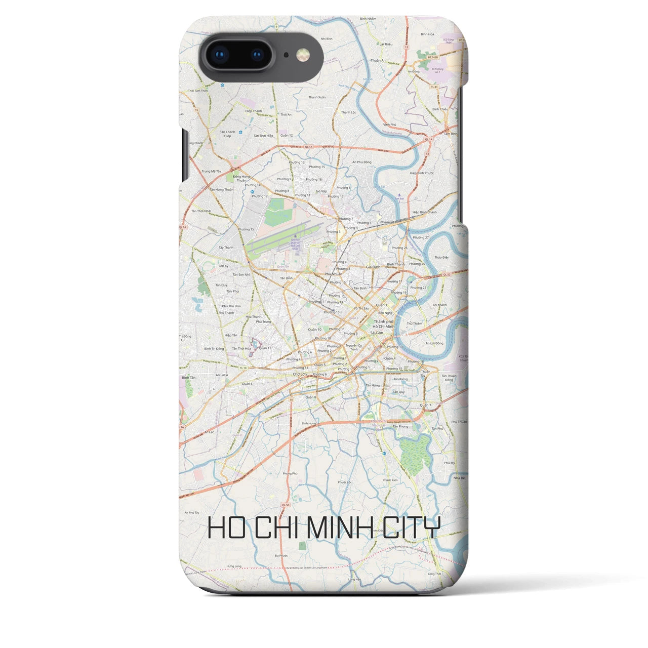 【ホーチミン(ベトナム)】地図柄iPhoneケース(バックカバータイプ)