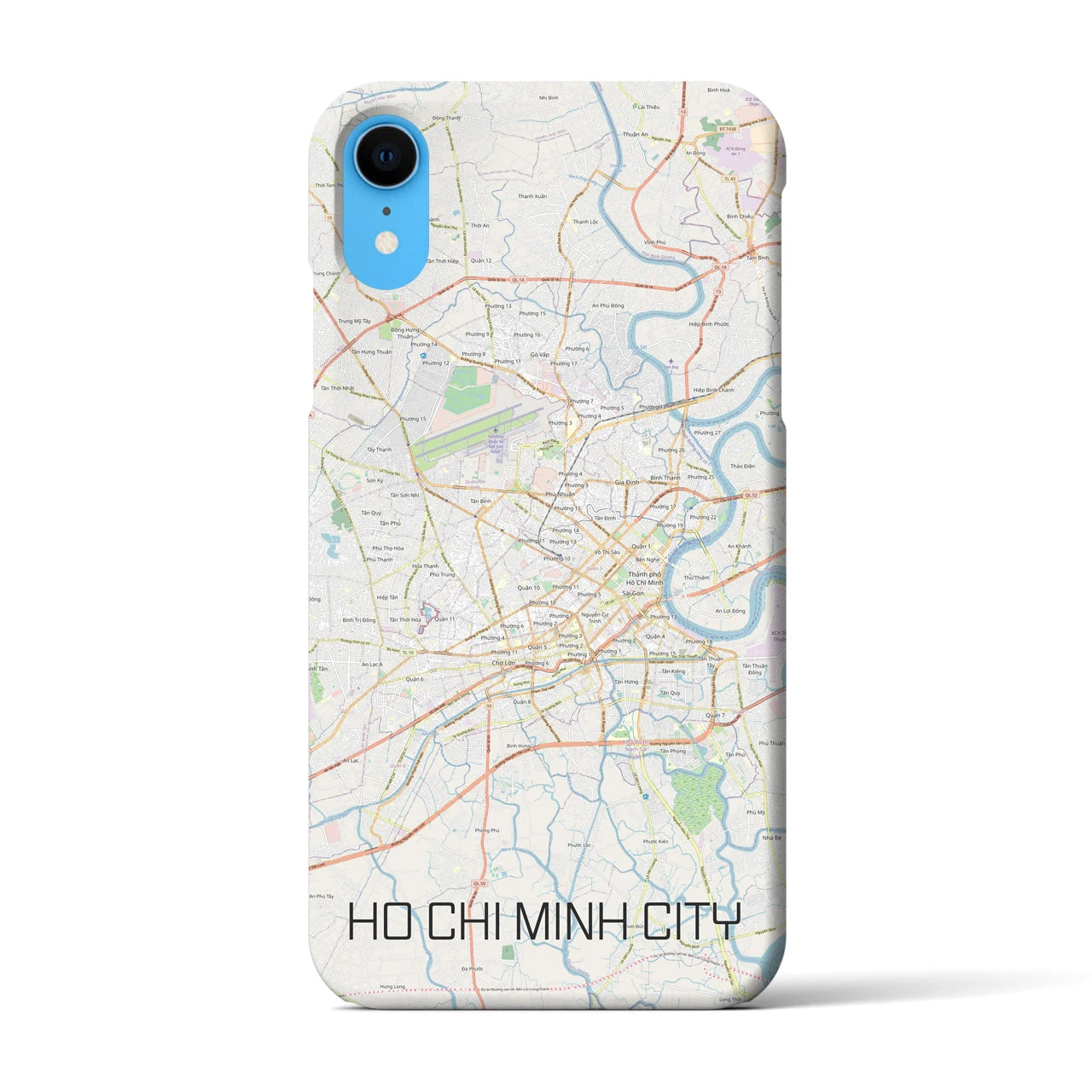 【ホーチミン(ベトナム)】地図柄iPhoneケース(バックカバータイプ)
