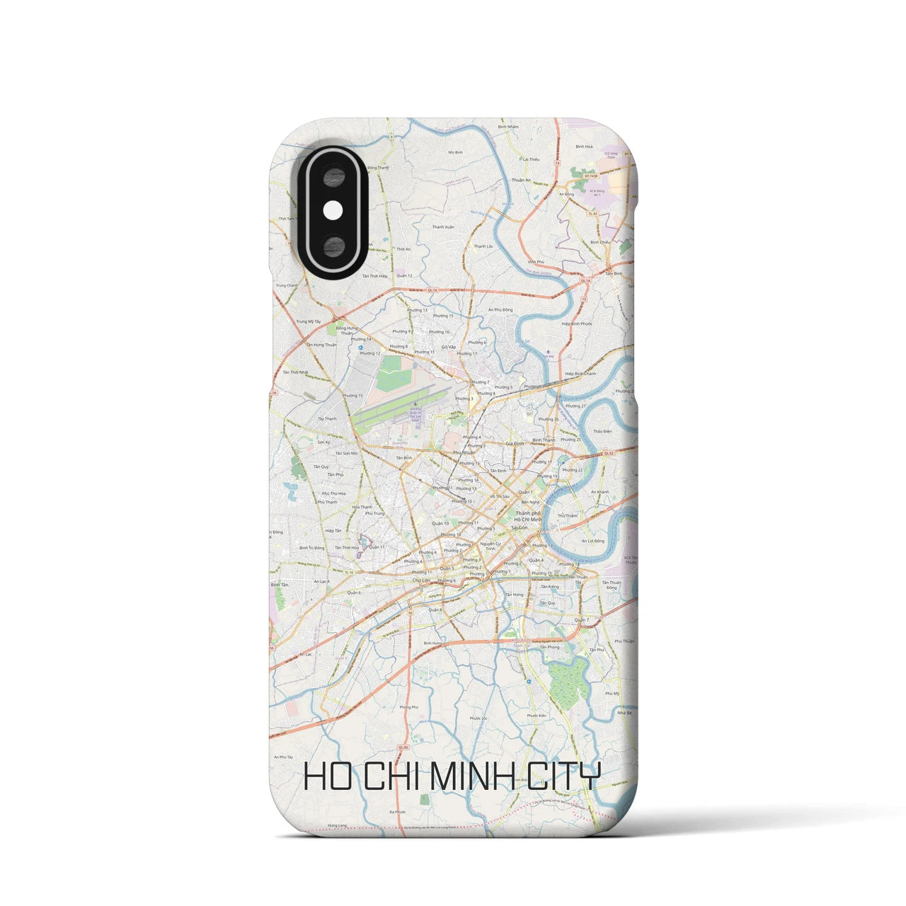 【ホーチミン(ベトナム)】地図柄iPhoneケース(バックカバータイプ)