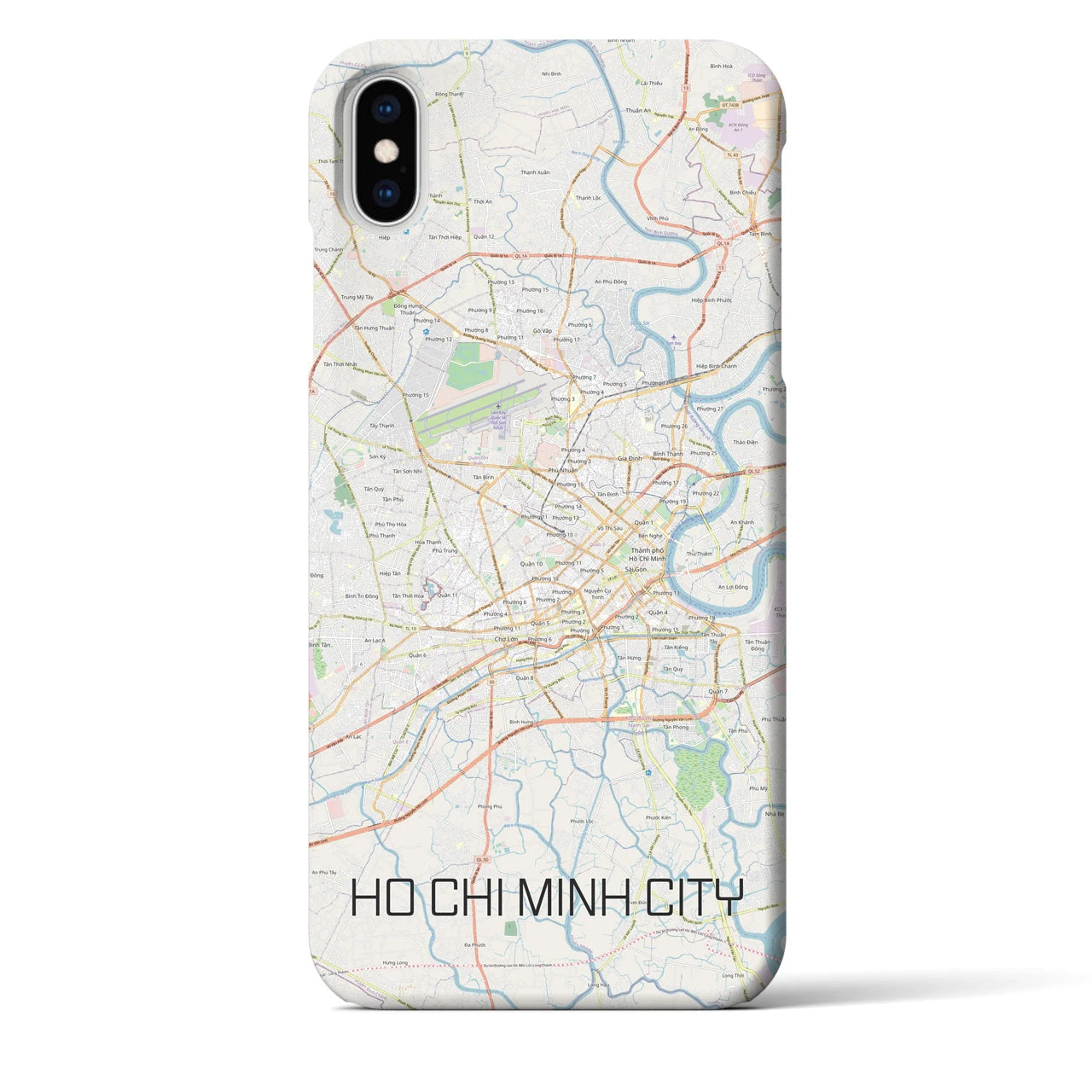 【ホーチミン(ベトナム)】地図柄iPhoneケース(バックカバータイプ)