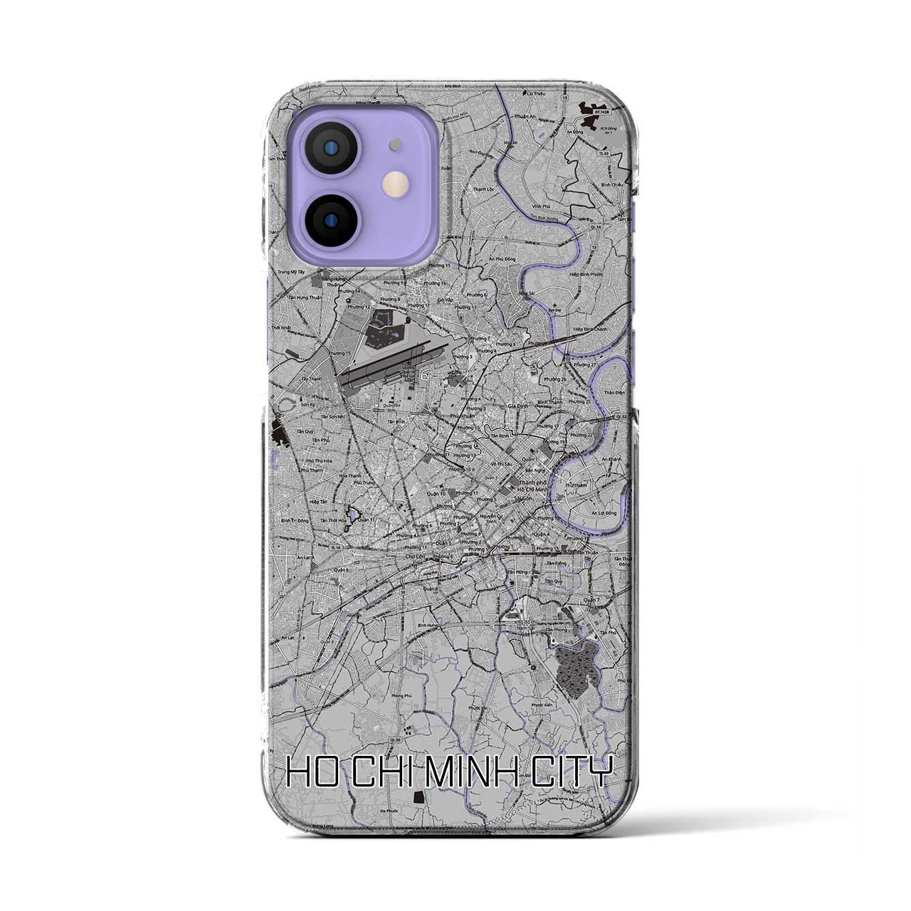 【ホーチミン(ベトナム)】地図柄iPhoneケース(クリアタイプ)