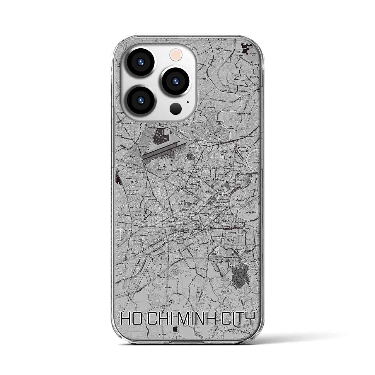 【ホーチミン(ベトナム)】地図柄iPhoneケース(クリアタイプ)