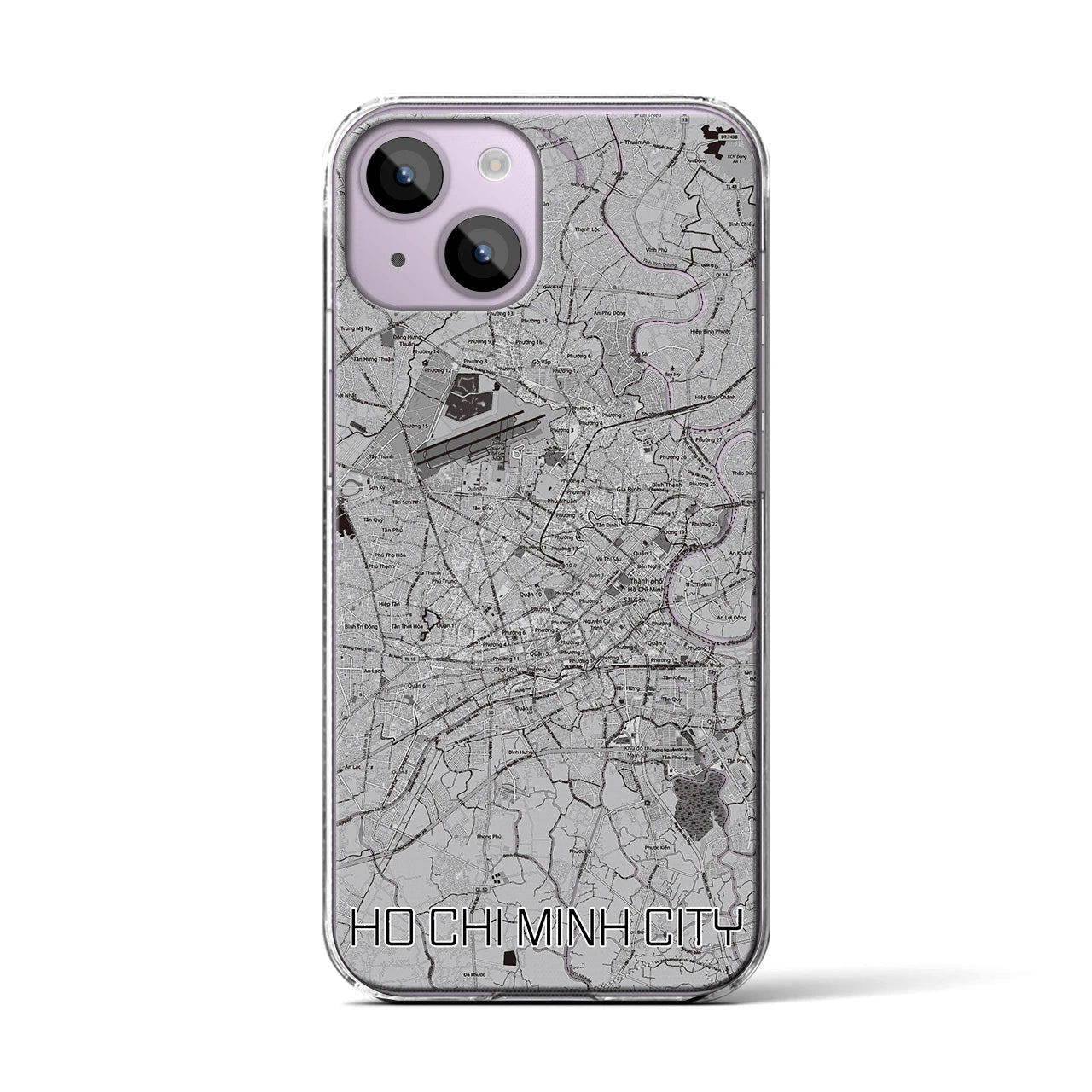 【ホーチミン(ベトナム)】地図柄iPhoneケース(クリアタイプ)