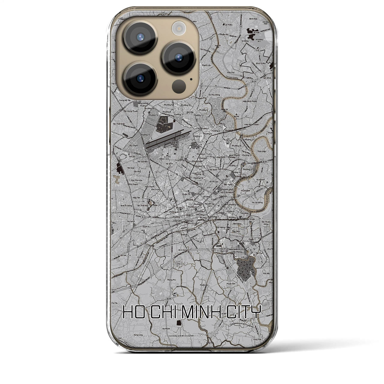 【ホーチミン(ベトナム)】地図柄iPhoneケース(クリアタイプ)