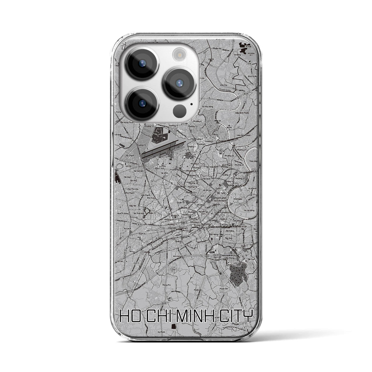 【ホーチミン(ベトナム)】地図柄iPhoneケース(クリアタイプ)