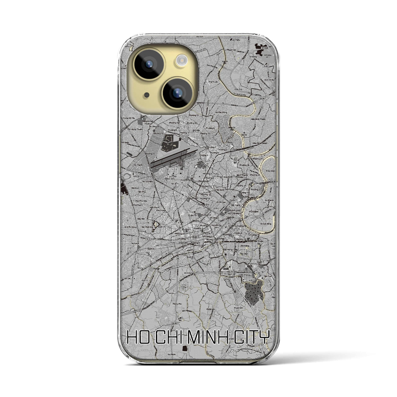 【ホーチミン(ベトナム)】地図柄iPhoneケース(クリアタイプ)