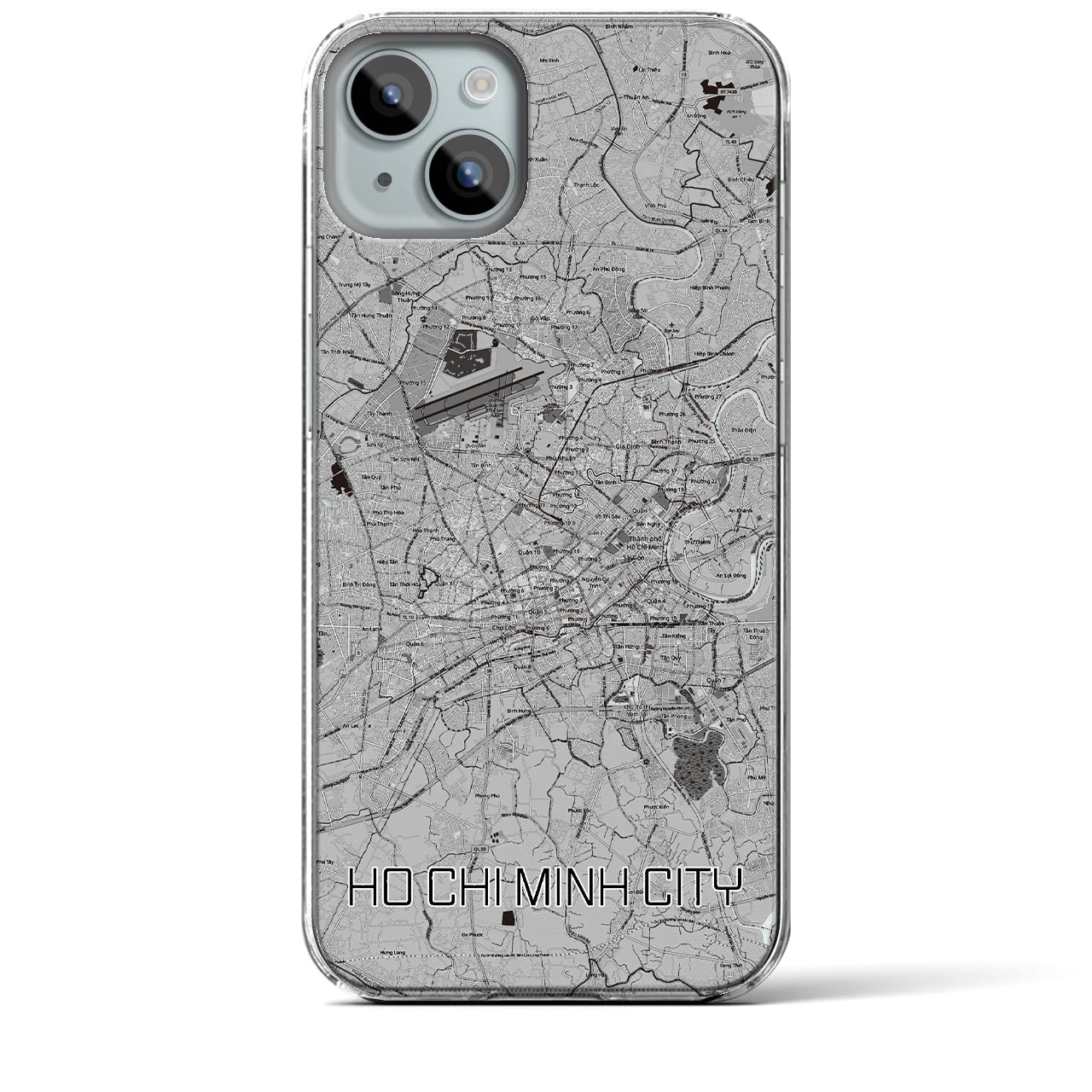 【ホーチミン(ベトナム)】地図柄iPhoneケース(クリアタイプ)