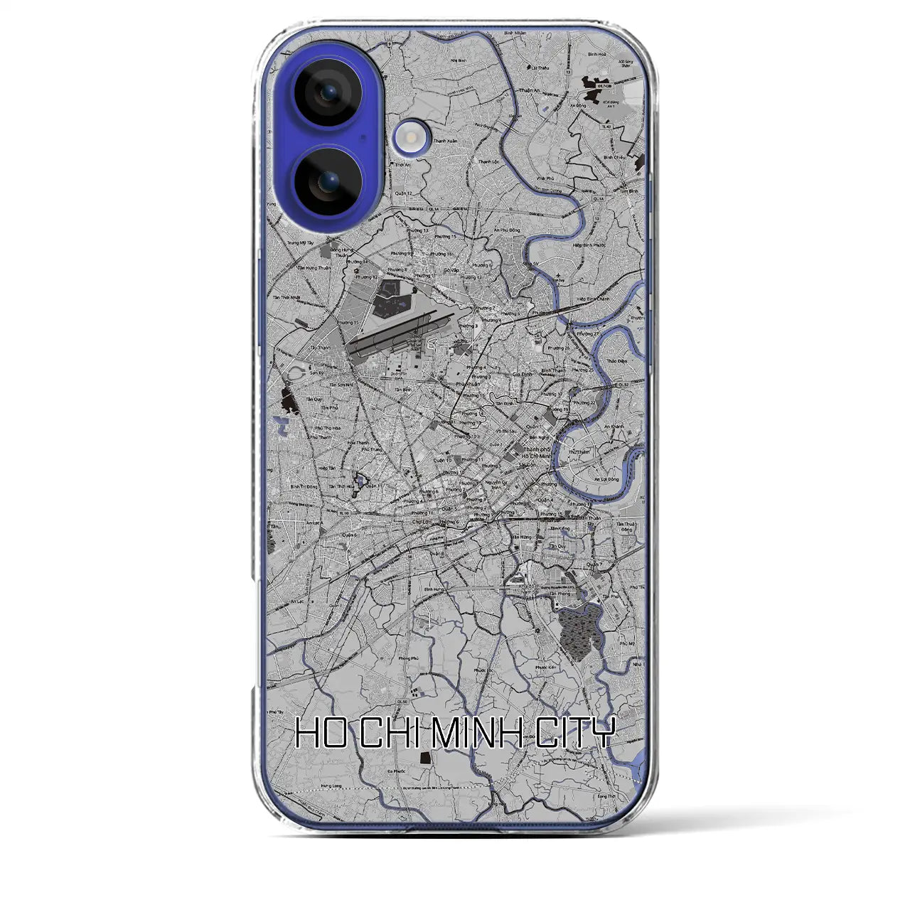 【ホーチミン(ベトナム)】地図柄iPhoneケース(クリアタイプ)