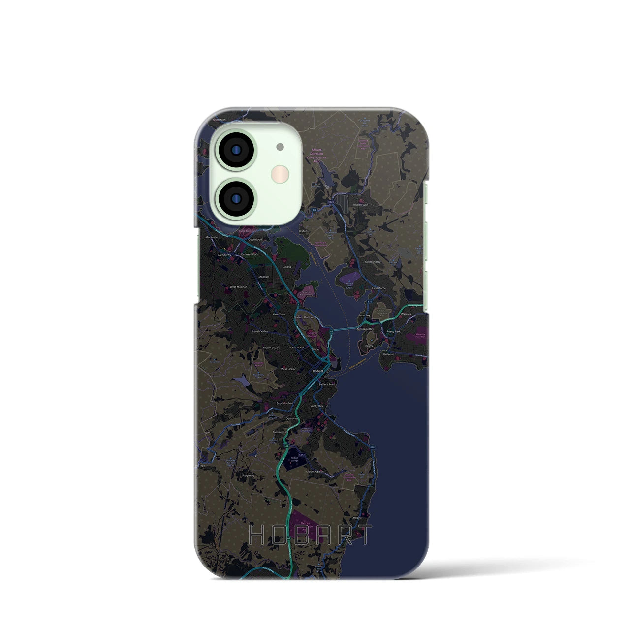 【ホバート(オーストラリア)】地図柄iPhoneケース(バックカバータイプ)