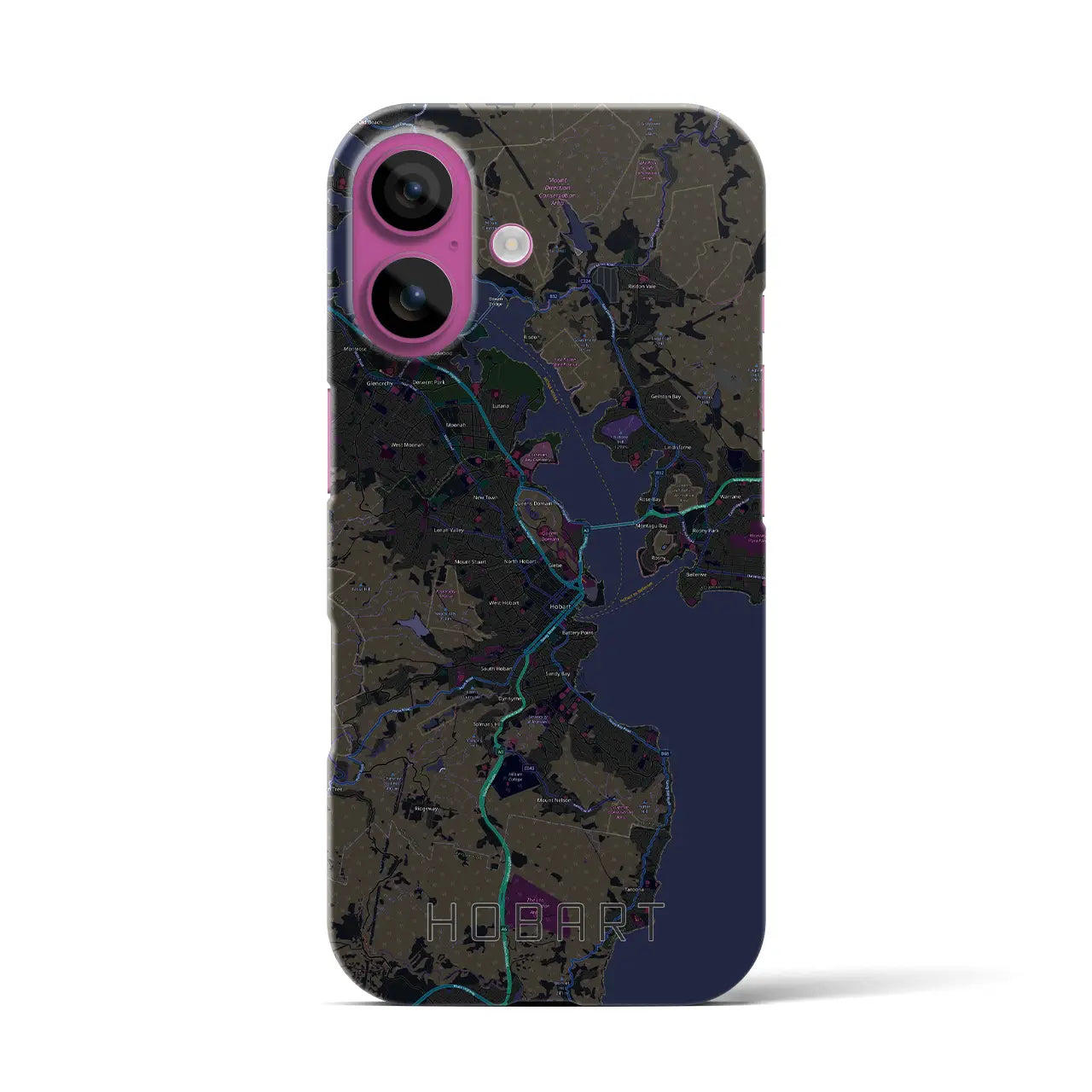 【ホバート(オーストラリア)】地図柄iPhoneケース(バックカバータイプ)