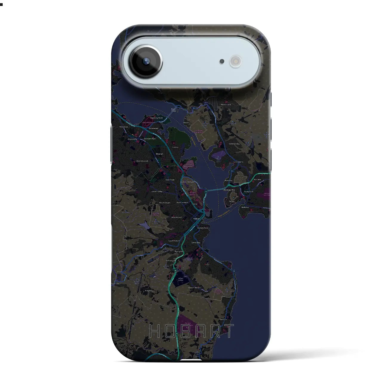 【ホバート(オーストラリア)】地図柄iPhoneケース(バックカバータイプ)