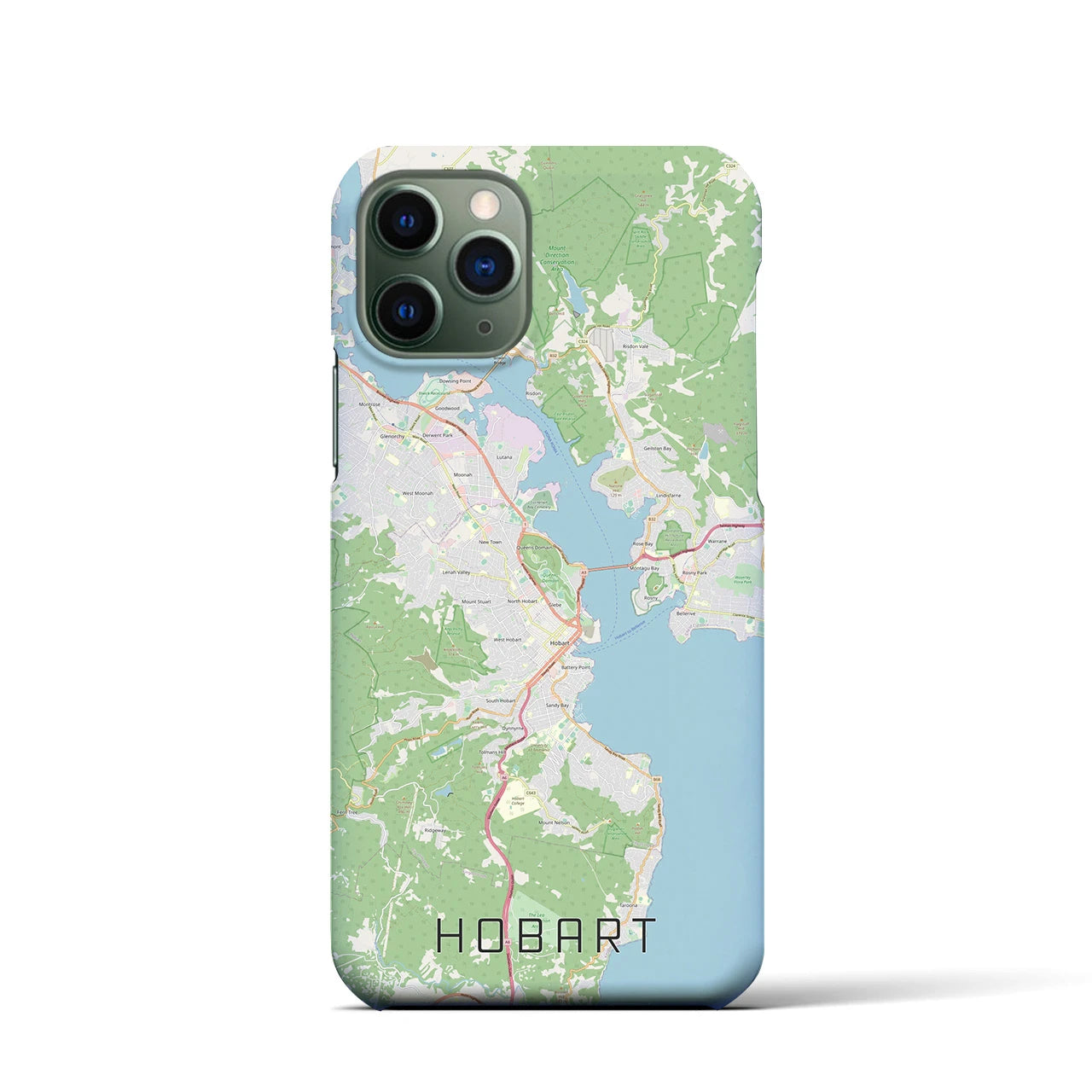 【ホバート(オーストラリア)】地図柄iPhoneケース(バックカバータイプ)