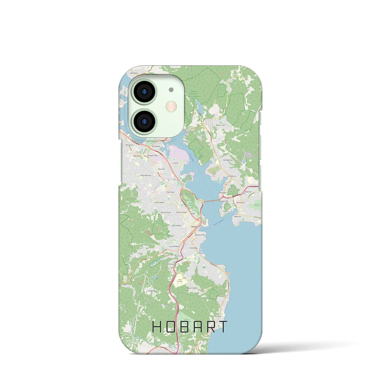 【ホバート(オーストラリア)】地図柄iPhoneケース(バックカバータイプ)