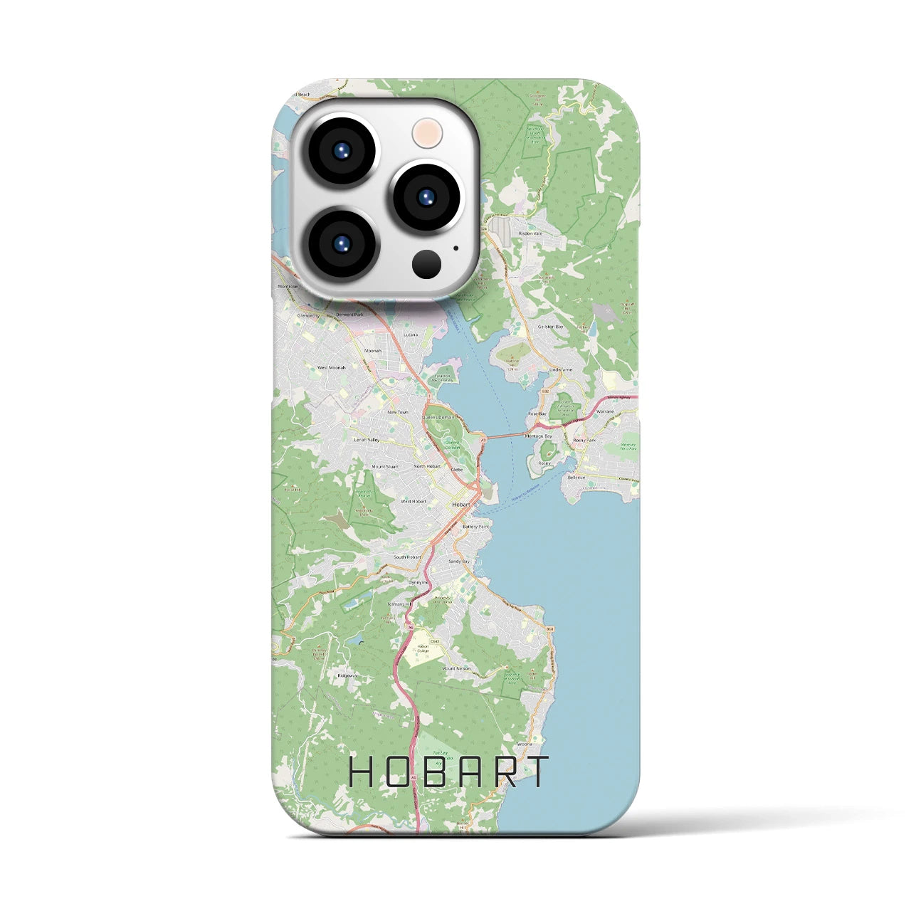 【ホバート(オーストラリア)】地図柄iPhoneケース(バックカバータイプ)