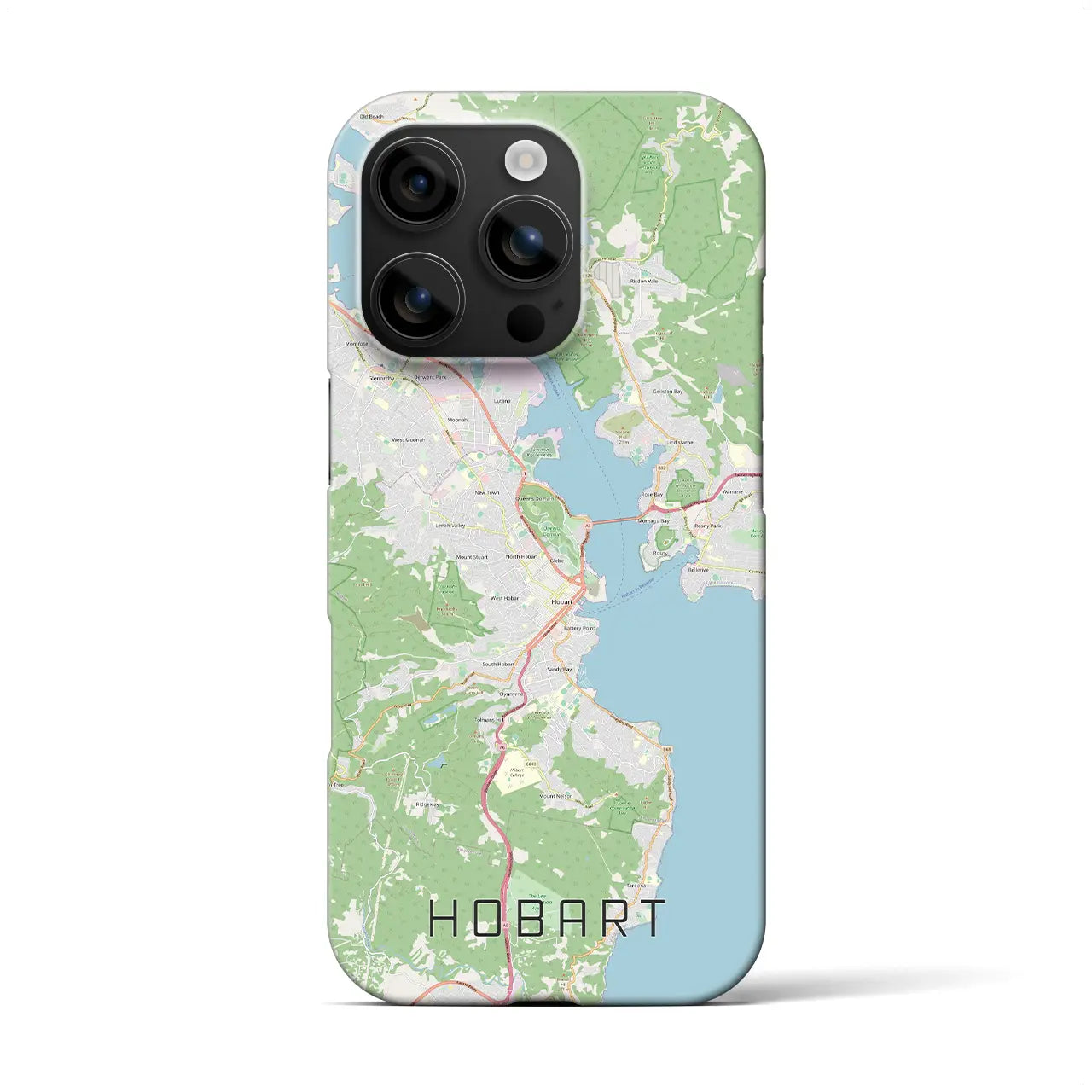 【ホバート(オーストラリア)】地図柄iPhoneケース(バックカバータイプ)