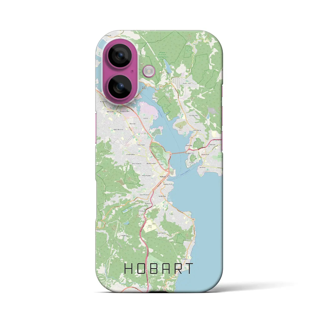 【ホバート(オーストラリア)】地図柄iPhoneケース(バックカバータイプ)