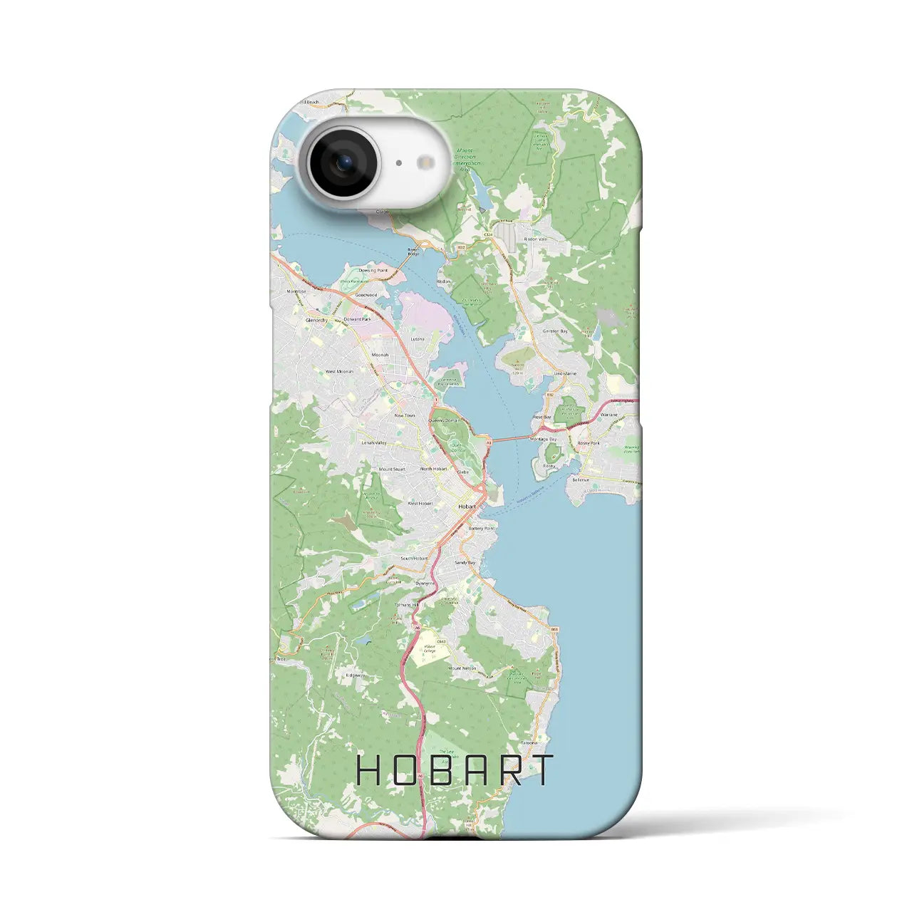 【ホバート(オーストラリア)】地図柄iPhoneケース(バックカバータイプ)