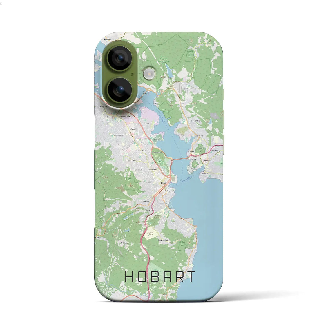 【ホバート(オーストラリア)】地図柄iPhoneケース(バックカバータイプ)ナチュラル・iPhone 17 Pro Max 用