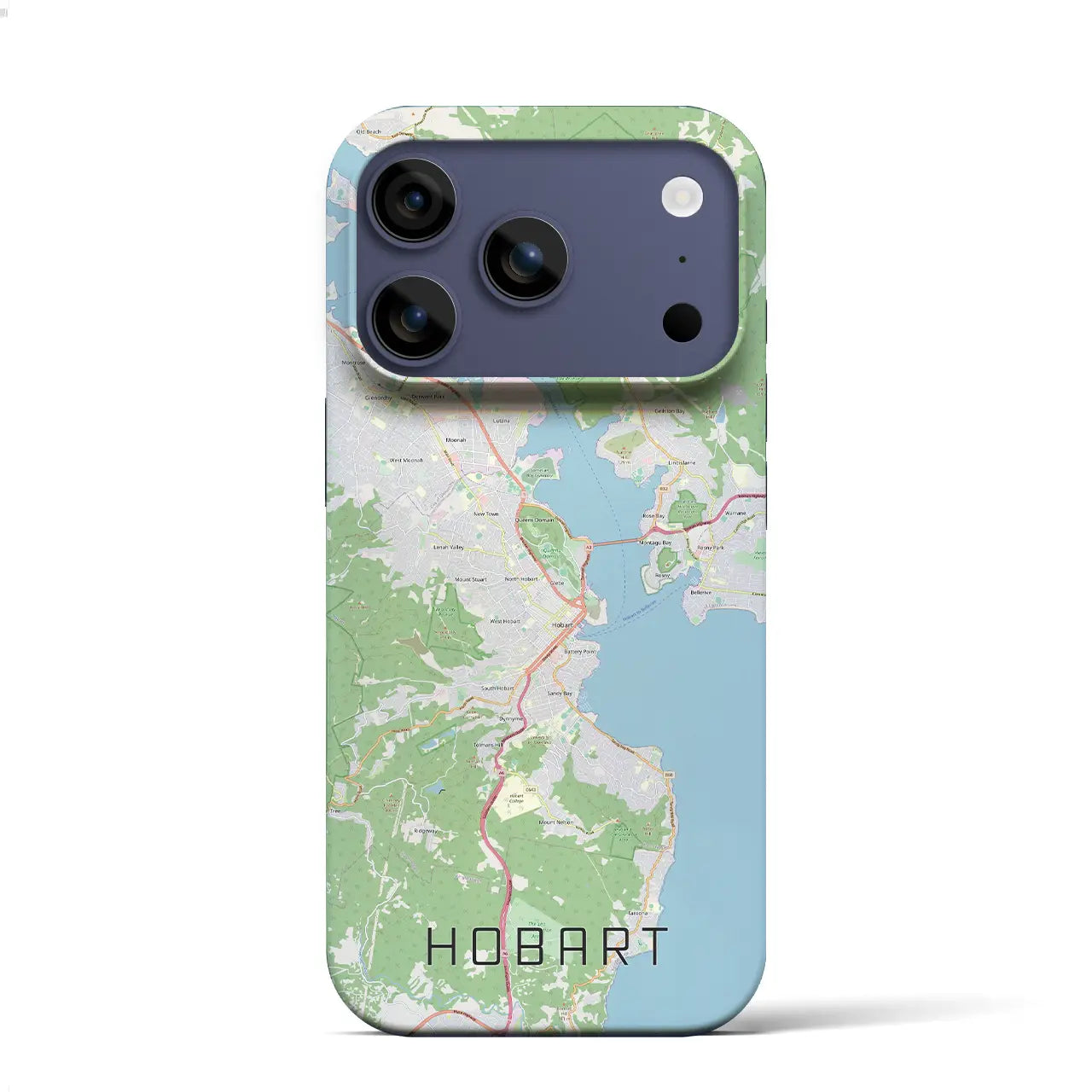 【ホバート(オーストラリア)】地図柄iPhoneケース(バックカバータイプ)