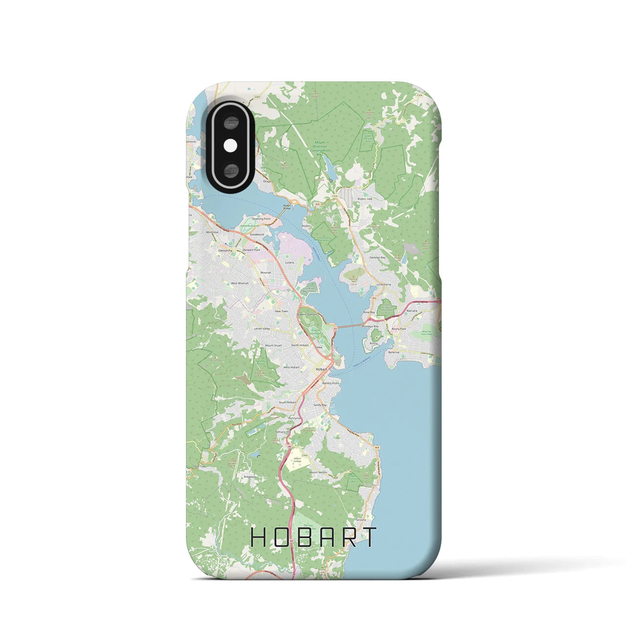【ホバート(オーストラリア)】地図柄iPhoneケース(バックカバータイプ)