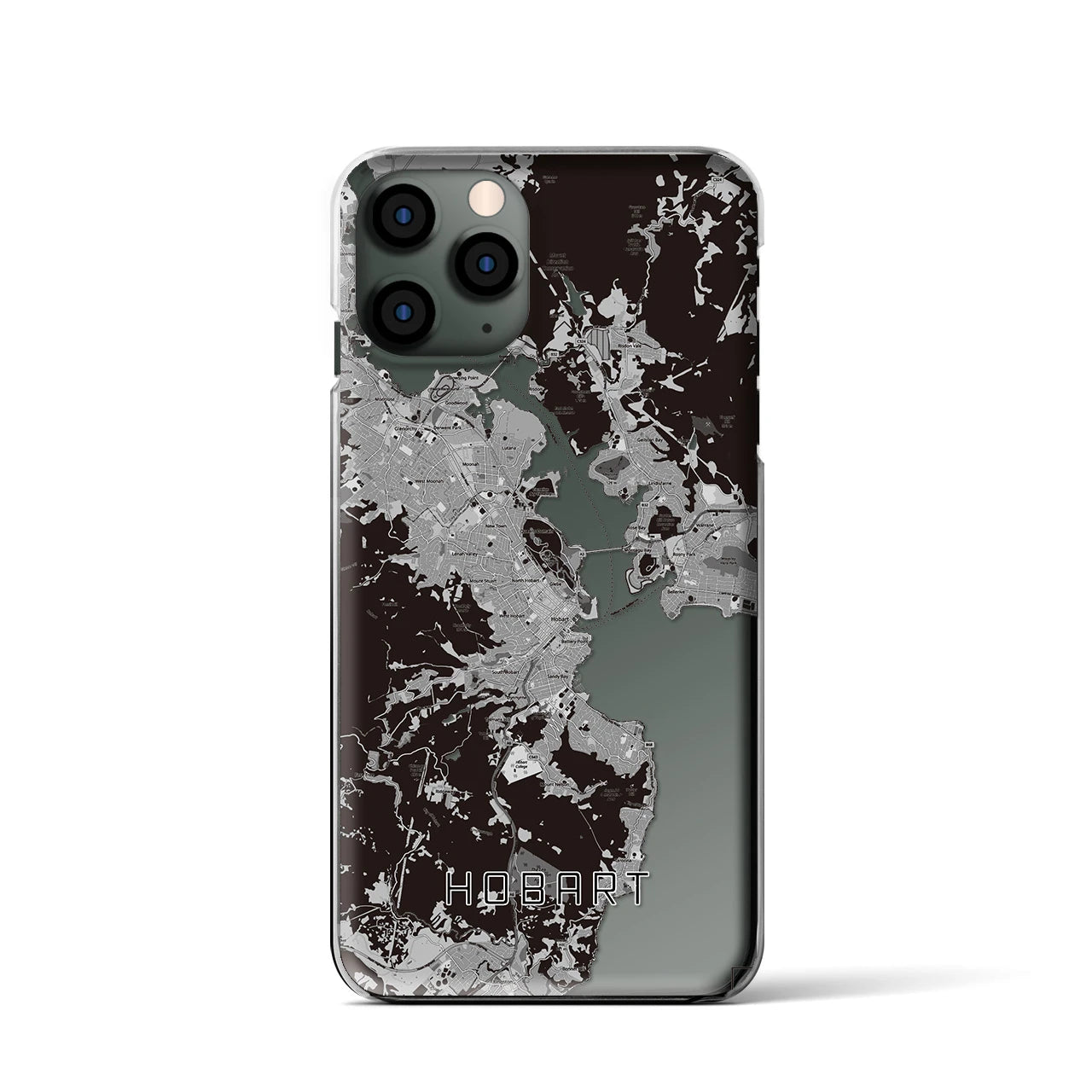 【ホバート(オーストラリア)】地図柄iPhoneケース(クリアタイプ)
