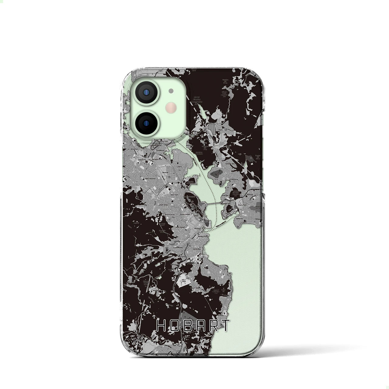 【ホバート(オーストラリア)】地図柄iPhoneケース(クリアタイプ)