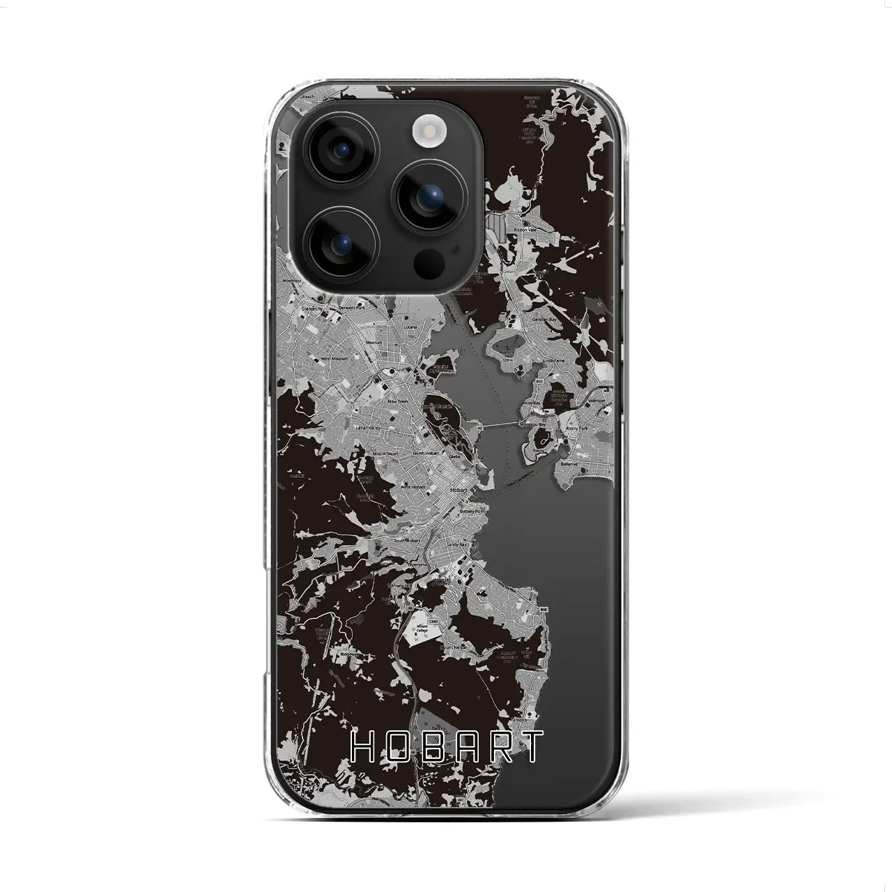 【ホバート(オーストラリア)】地図柄iPhoneケース(クリアタイプ)