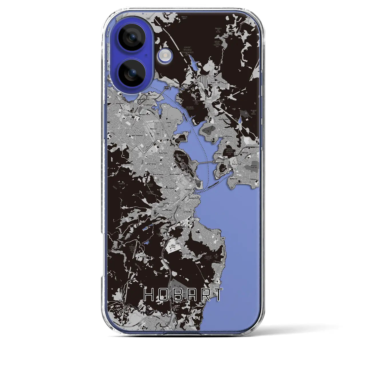 【ホバート(オーストラリア)】地図柄iPhoneケース(クリアタイプ)