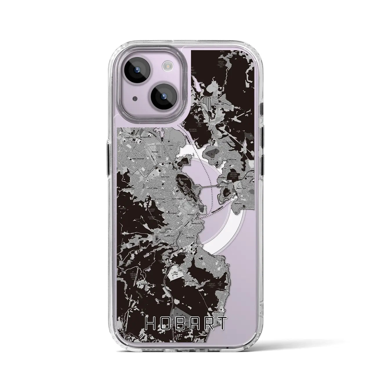 【ホバート(オーストラリア)】地図柄iPhoneケース(MagSafeタイプ)