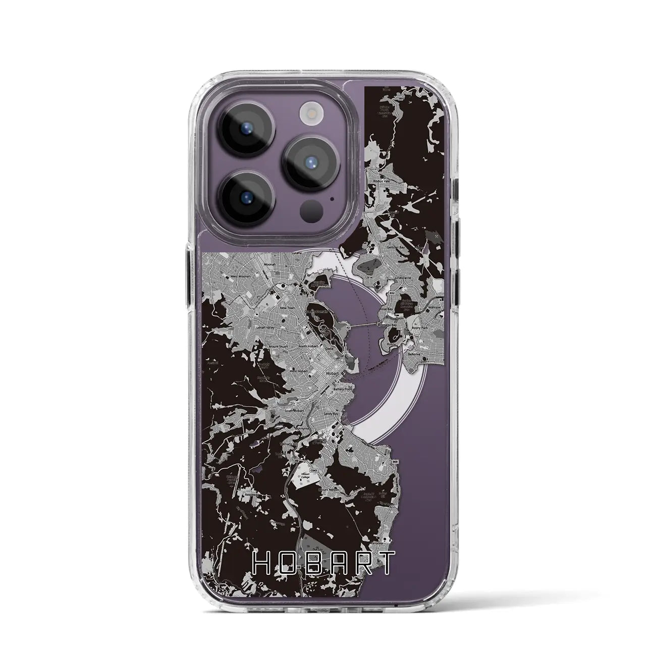 【ホバート(オーストラリア)】地図柄iPhoneケース(MagSafeタイプ)